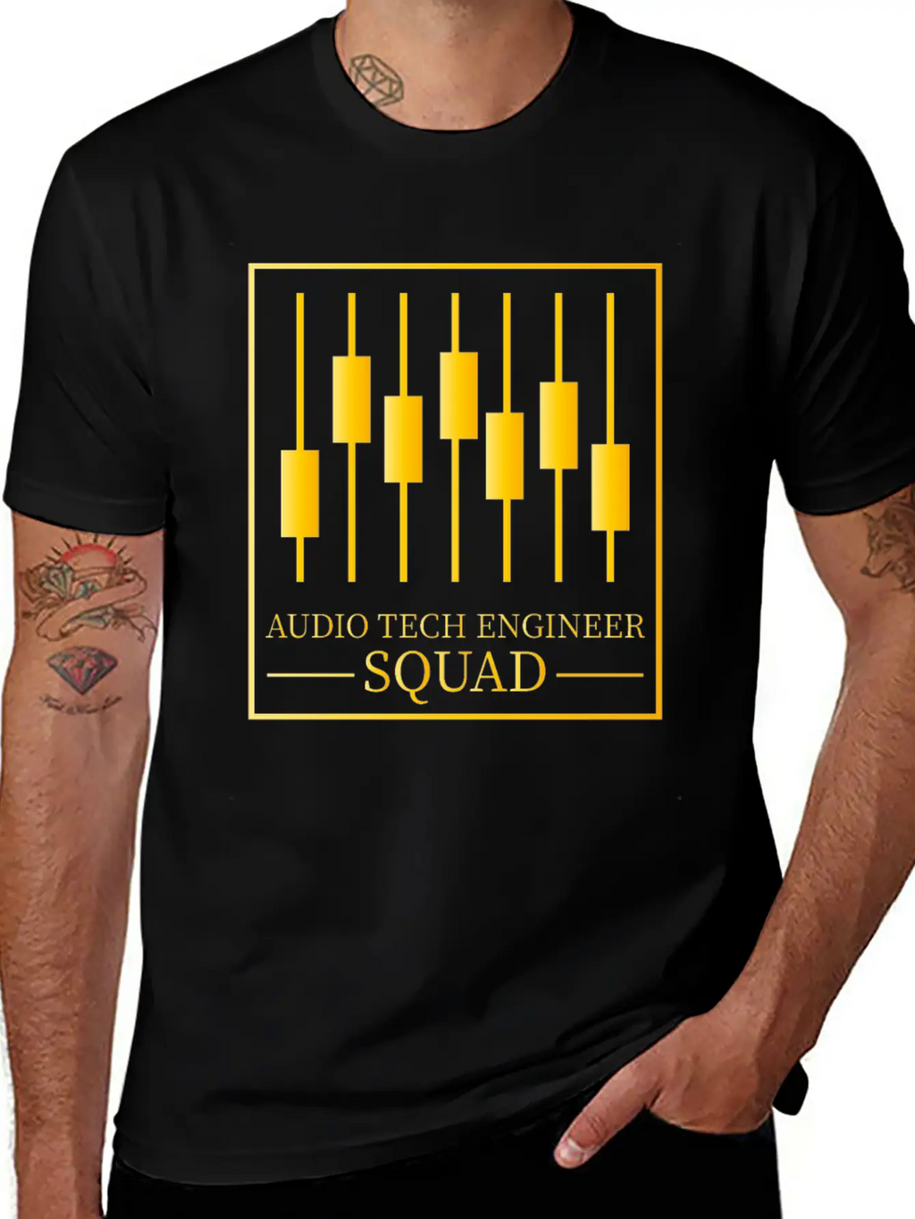 Sound Audio Engineer Music Producer Casual Graphic T-Shirt – Simple And Comfortable Daily Wear