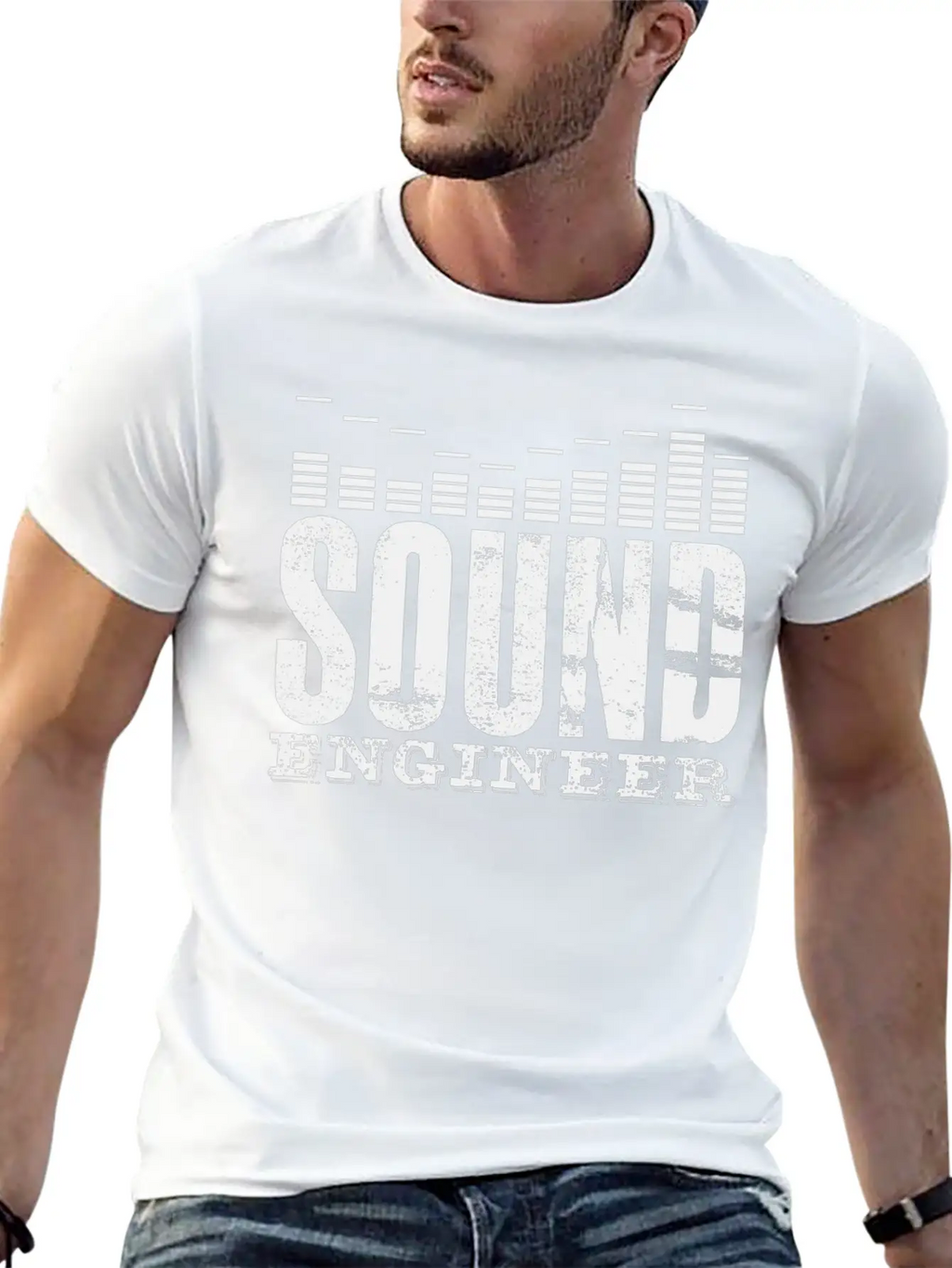Sound Engineer Lettering Audio Mixer Music Breathable Graphic T-Shirt – Perfect For Casual Days