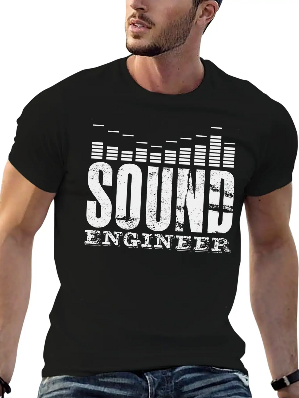 Sound Engineer Lettering Audio Mixer Music Breathable Graphic T-Shirt – Perfect For Casual Days