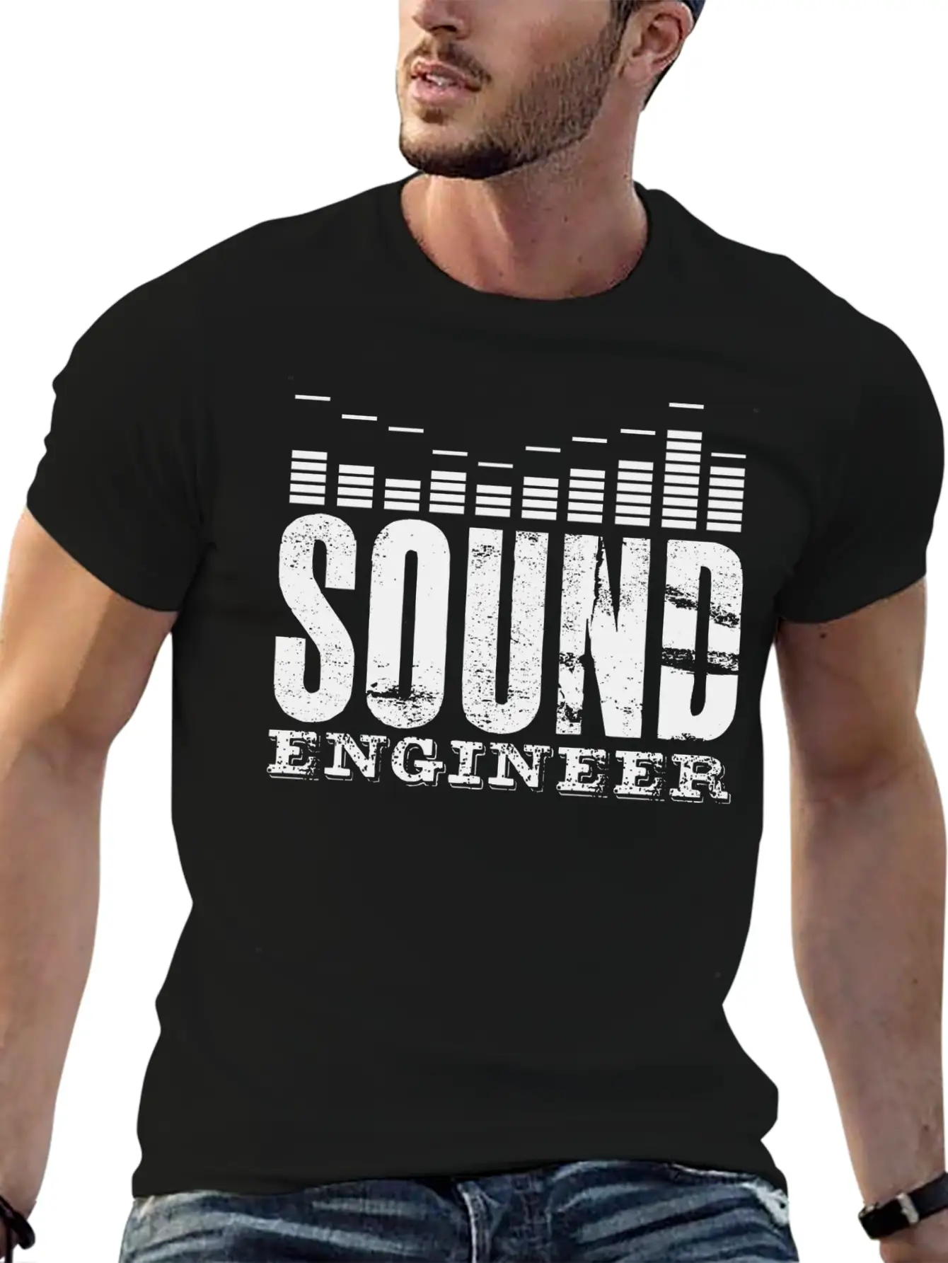 Sound Engineer Lettering Audio Mixer Music Breathable Graphic T-Shirt – Perfect For Casual Days