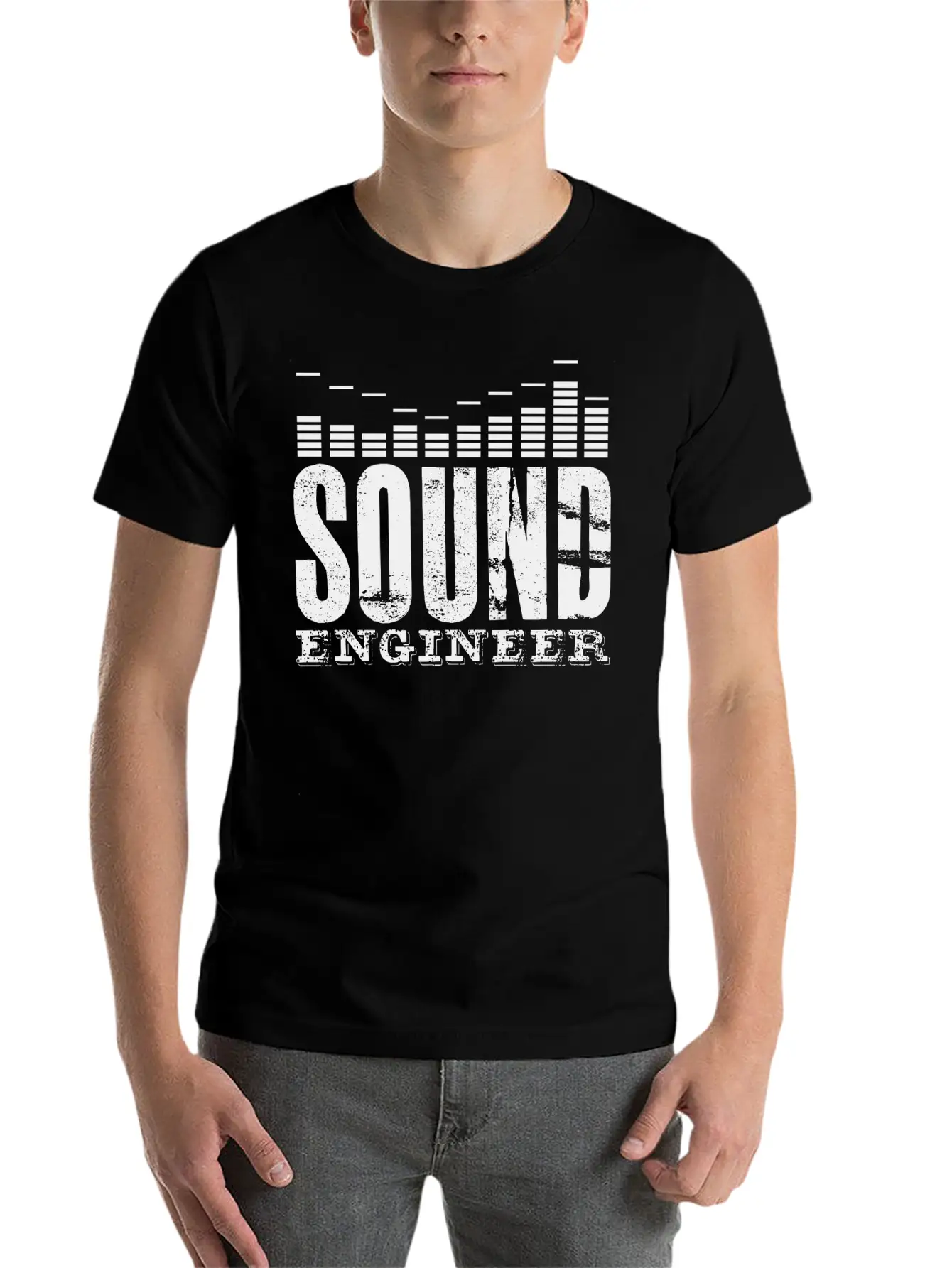 Sound Engineer Lettering Audio Mixer Music Breathable Graphic T-Shirt – Perfect For Casual Days
