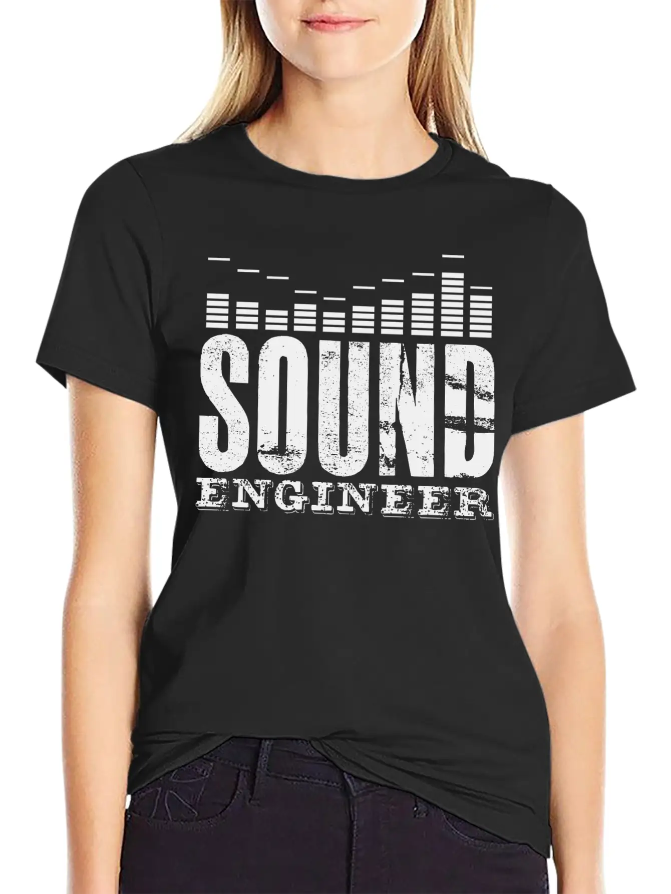Sound Engineer Lettering Audio Mixer Music Breathable Graphic T-Shirt – Perfect For Casual Days