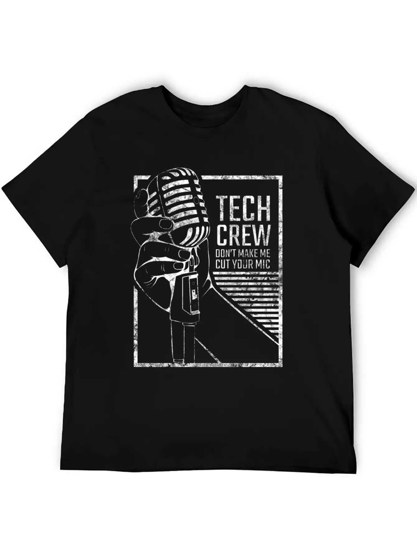 Sound Engineer With Microphone Illustration Casual Graphic T-Shirt – Simple And Comfortable Daily Wear