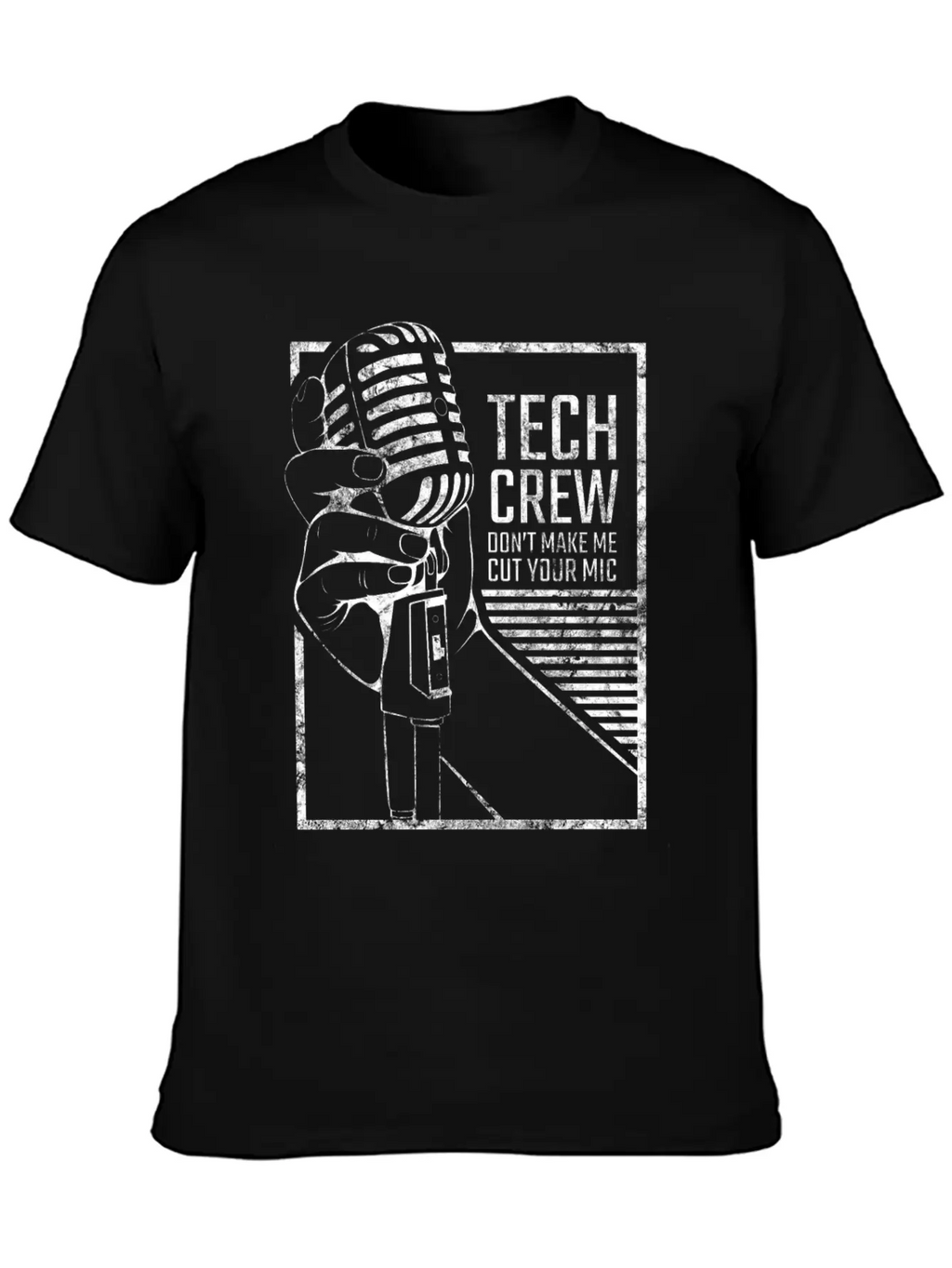 Sound Engineer With Microphone Illustration Casual Graphic T-Shirt – Simple And Comfortable Daily Wear