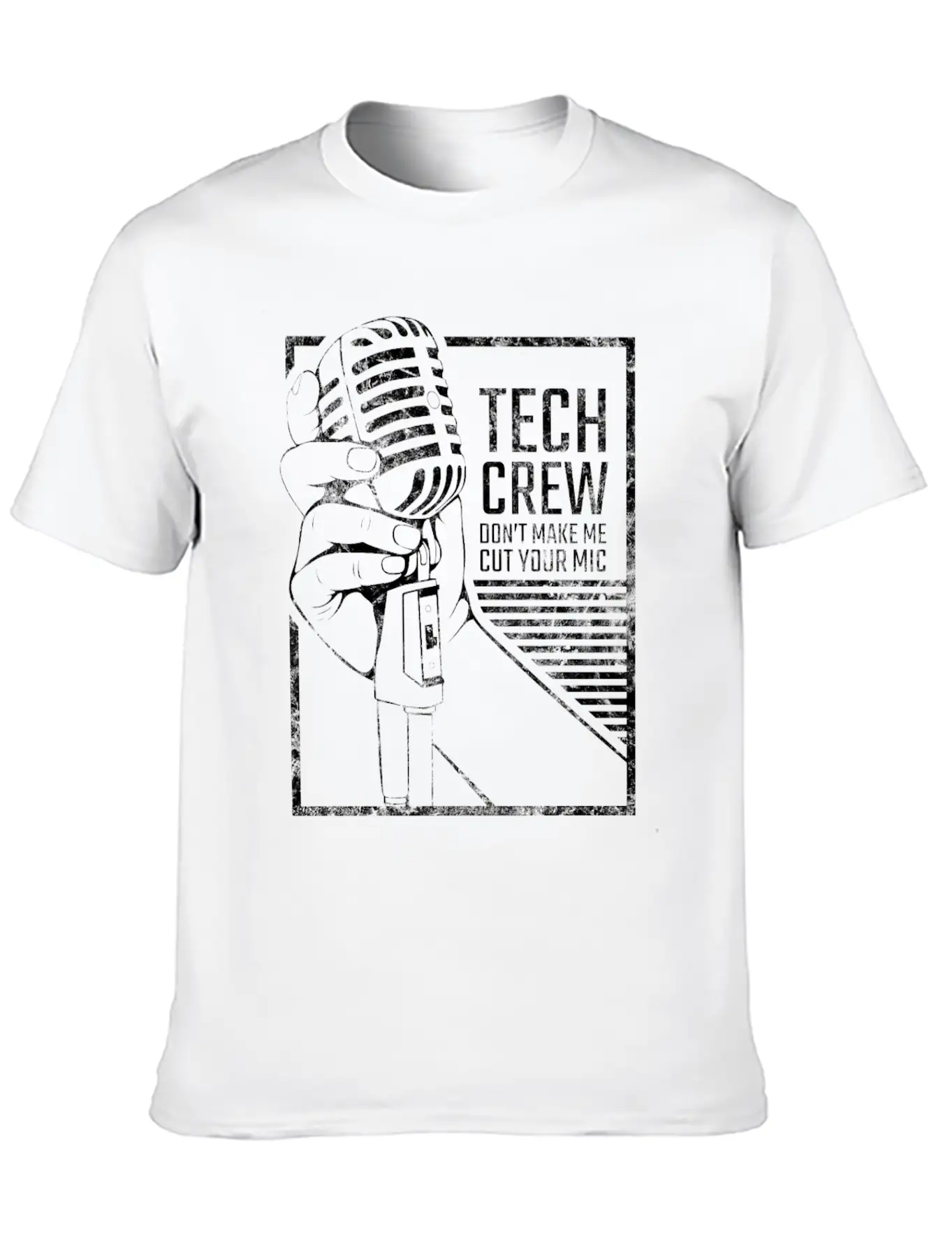 Sound Engineer With Microphone Illustration Casual Graphic T-Shirt – Simple And Comfortable Daily Wear