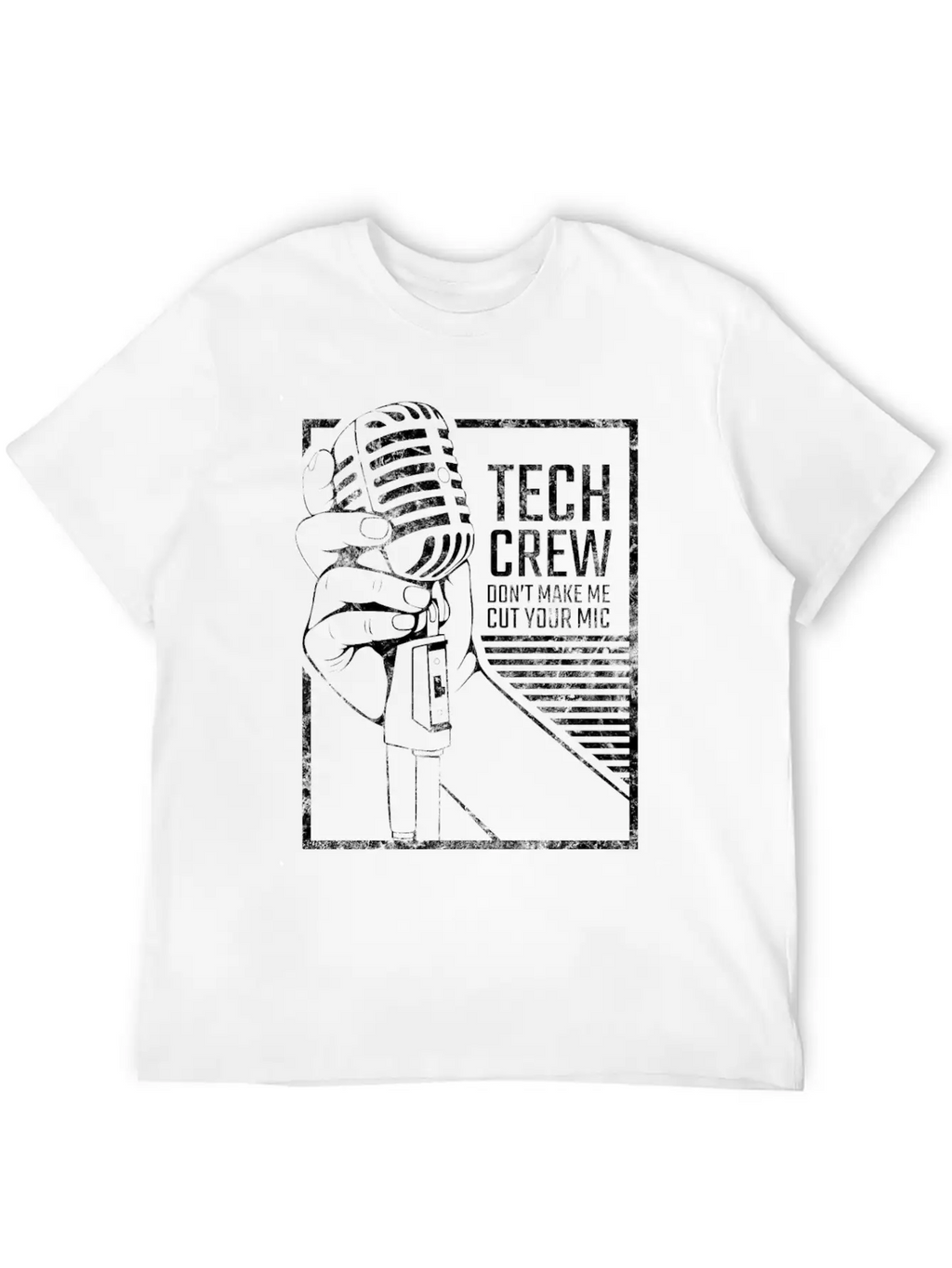 Sound Engineer With Microphone Illustration Casual Graphic T-Shirt – Simple And Comfortable Daily Wear