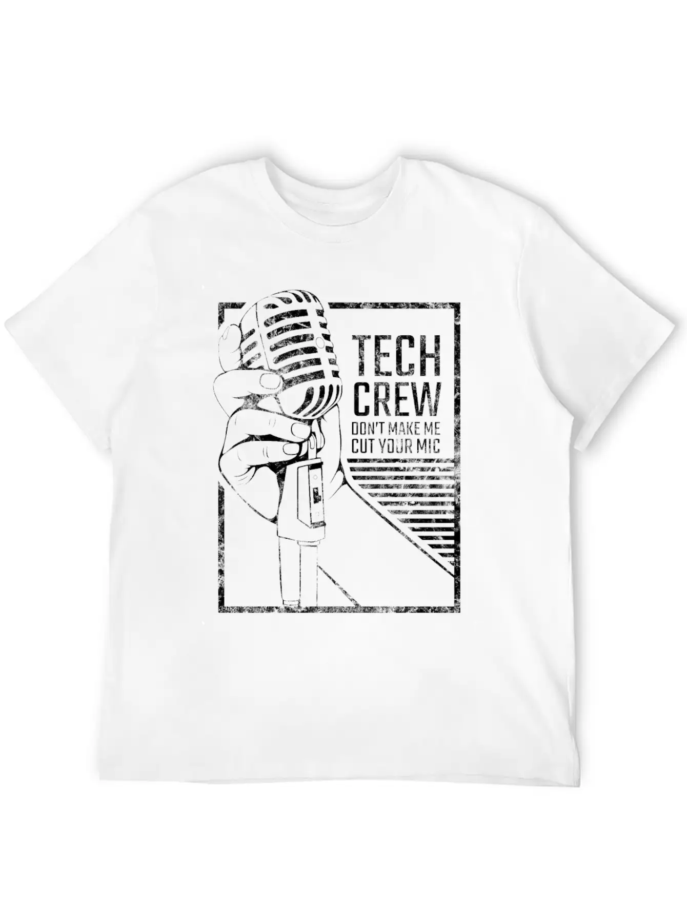 Sound Engineer With Microphone Illustration Casual Graphic T-Shirt – Simple And Comfortable Daily Wear