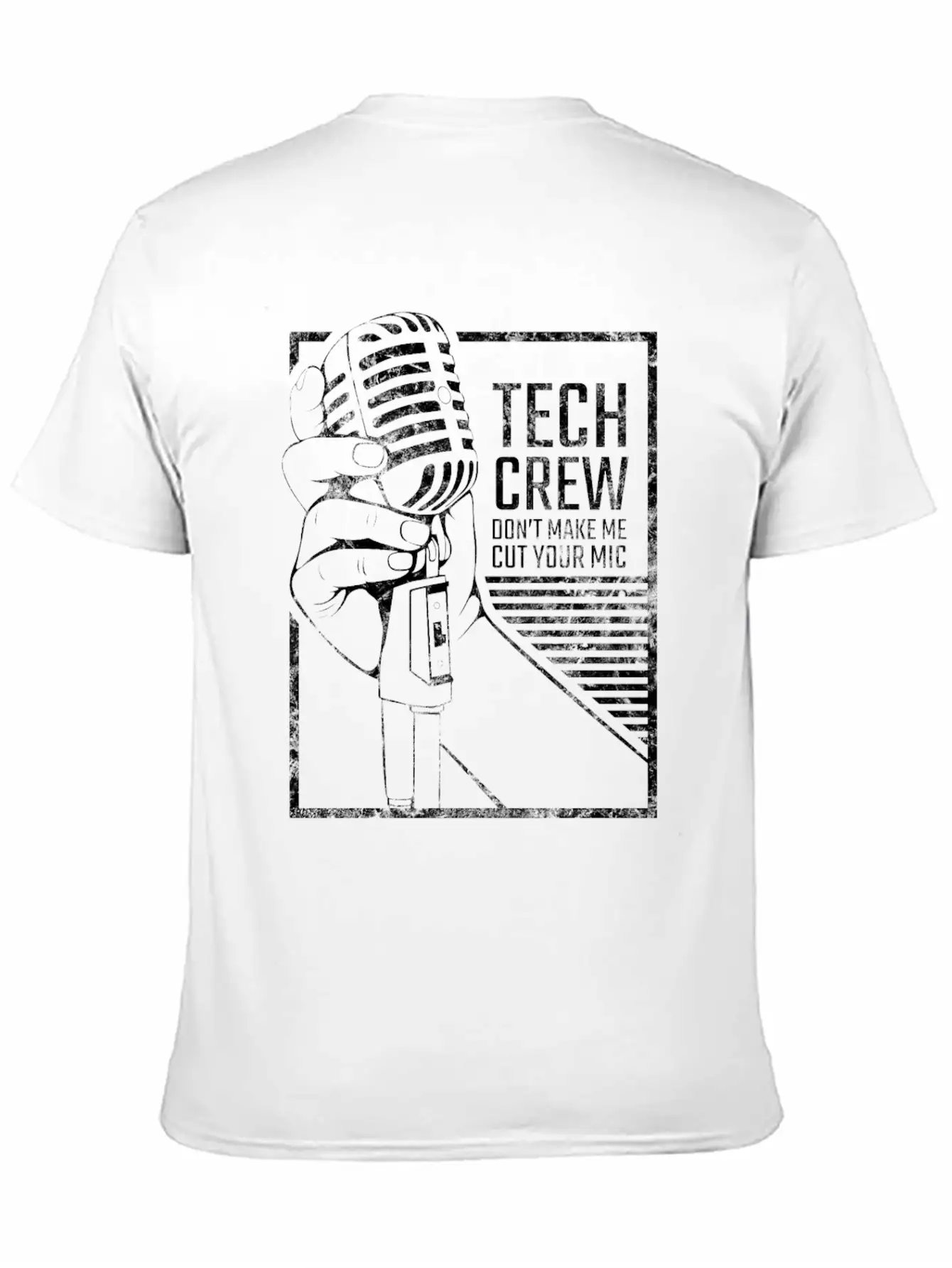 Sound Engineer With Microphone Illustration Casual Graphic T-Shirt – Simple And Comfortable Daily Wear