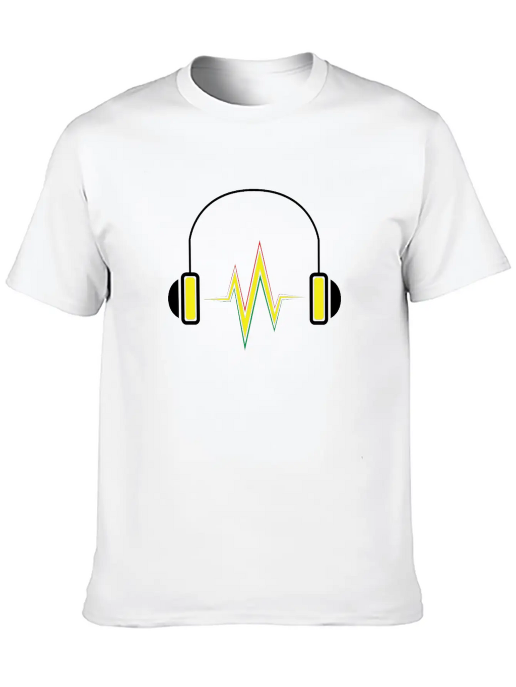 Sound Wave Headphones Stylish Everyday T-Shirt – Unisex Basic Cotton Tee