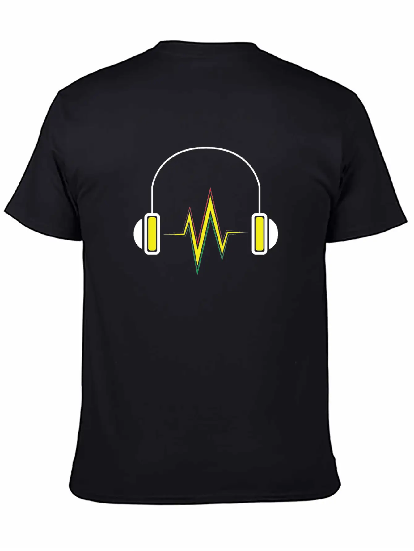 Sound Wave Headphones Stylish Everyday T-Shirt – Unisex Basic Cotton Tee