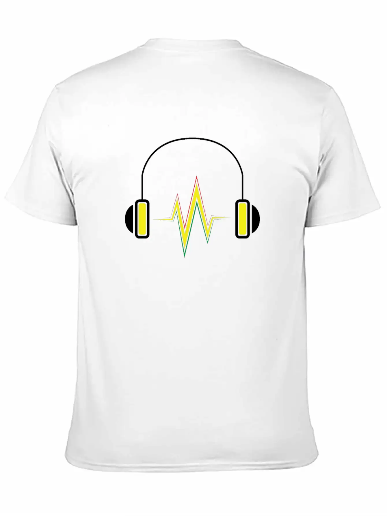 Sound Wave Headphones Stylish Everyday T-Shirt – Unisex Basic Cotton Tee
