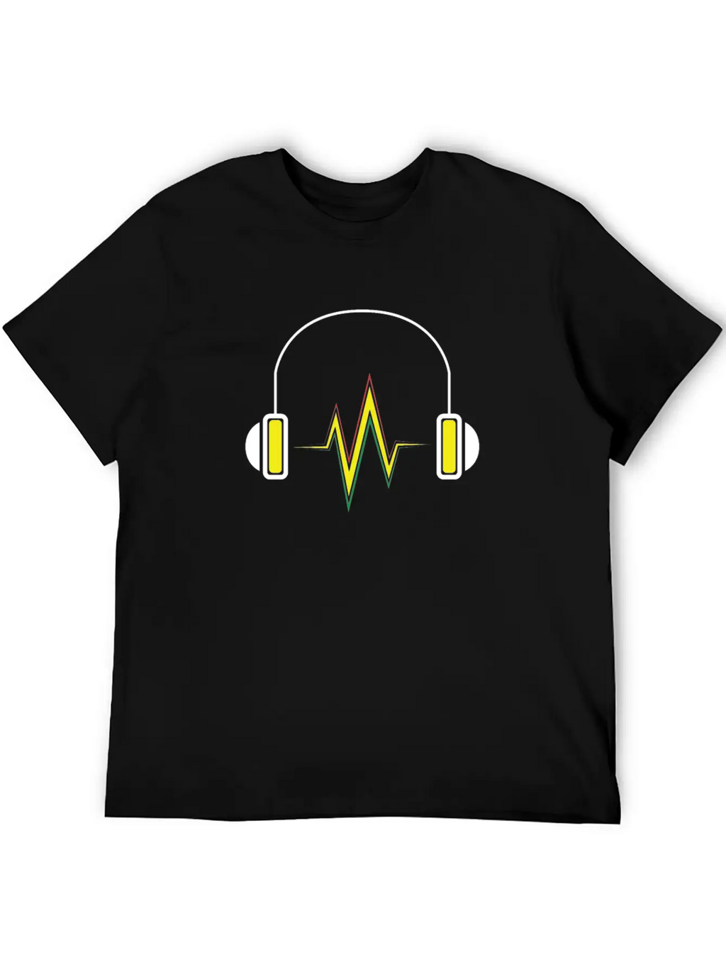Sound Wave Headphones Stylish Everyday T-Shirt – Unisex Basic Cotton Tee