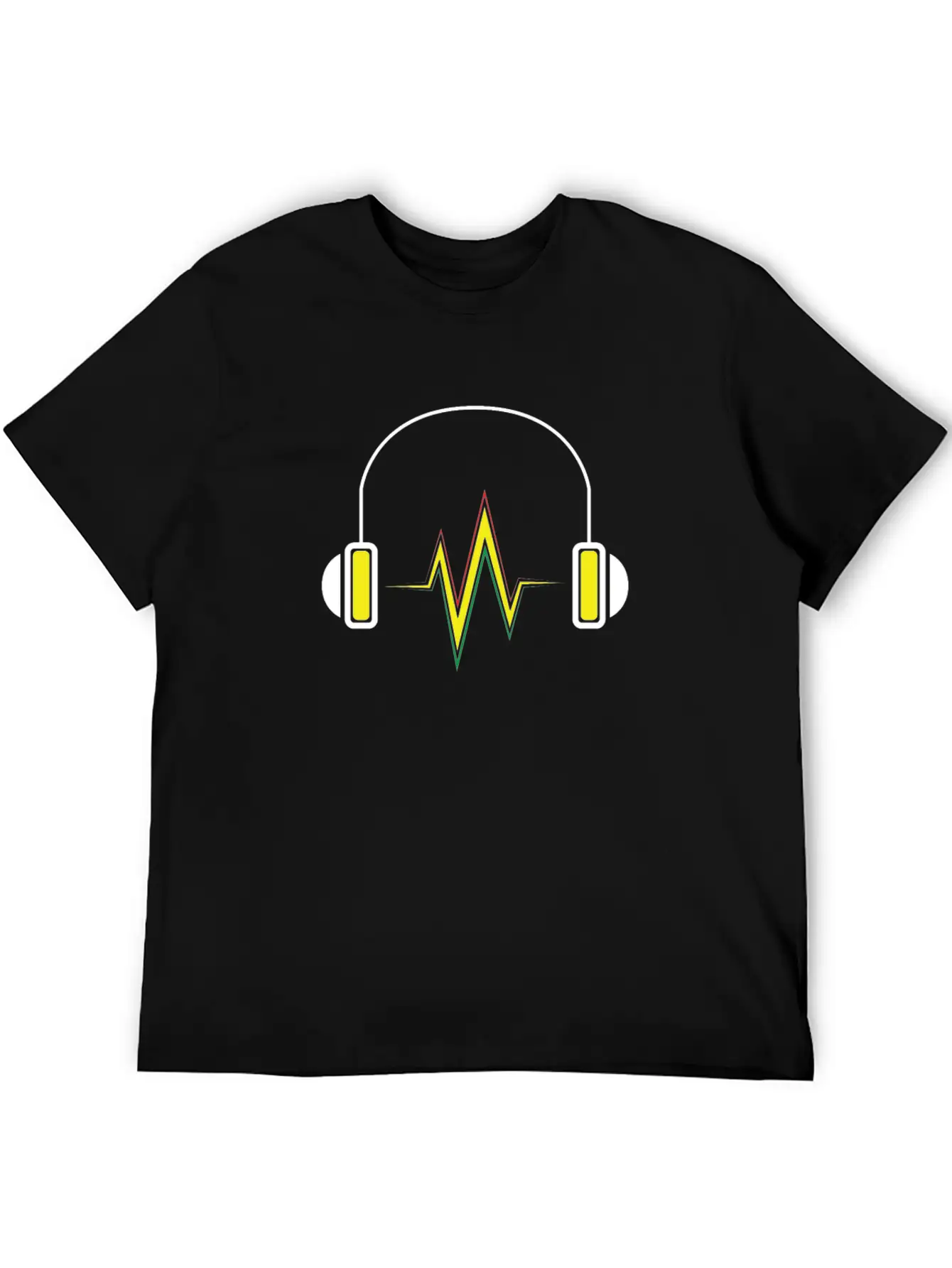 Sound Wave Headphones Stylish Everyday T-Shirt – Unisex Basic Cotton Tee