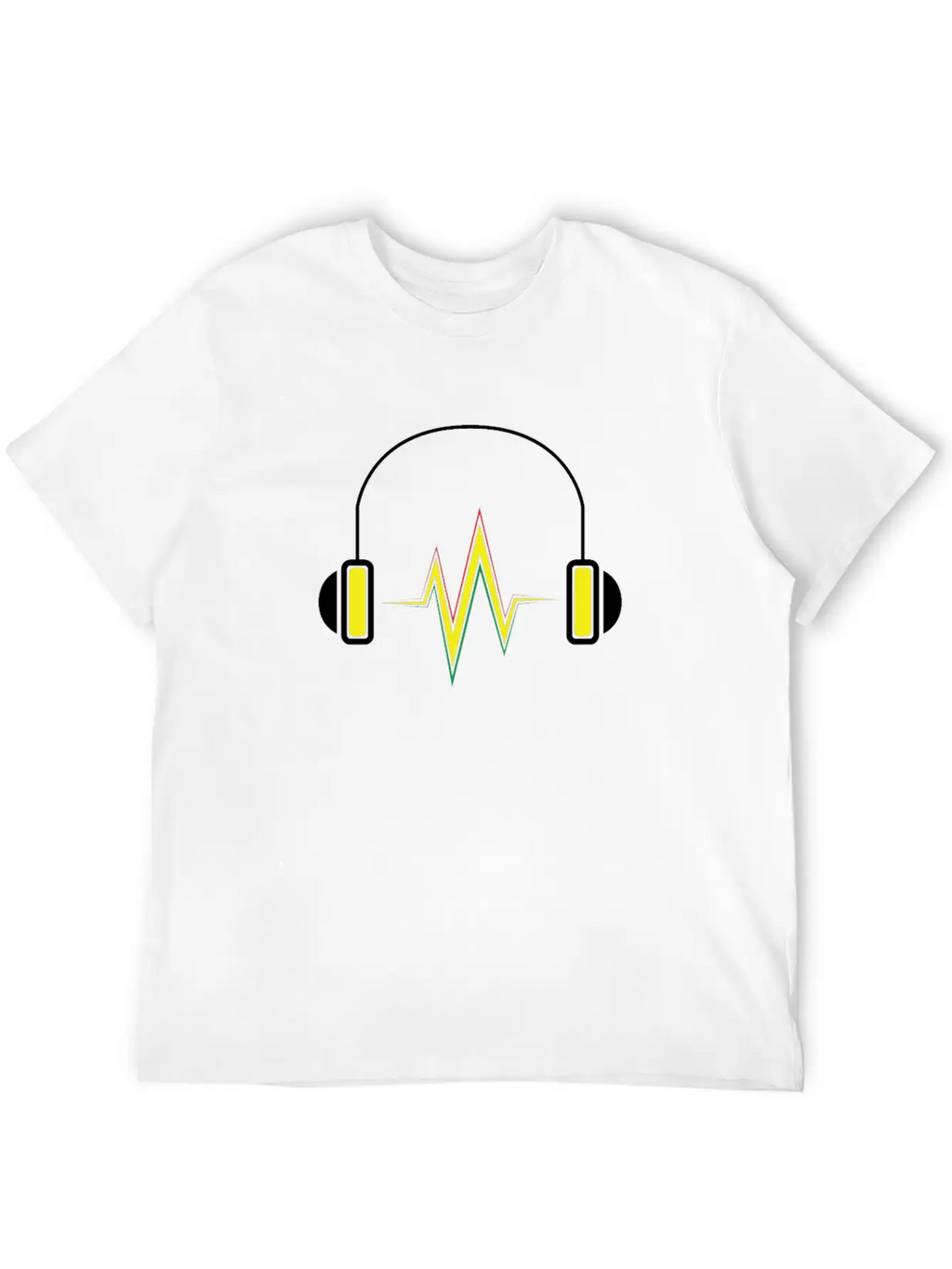 Sound Wave Headphones Stylish Everyday T-Shirt – Unisex Basic Cotton Tee