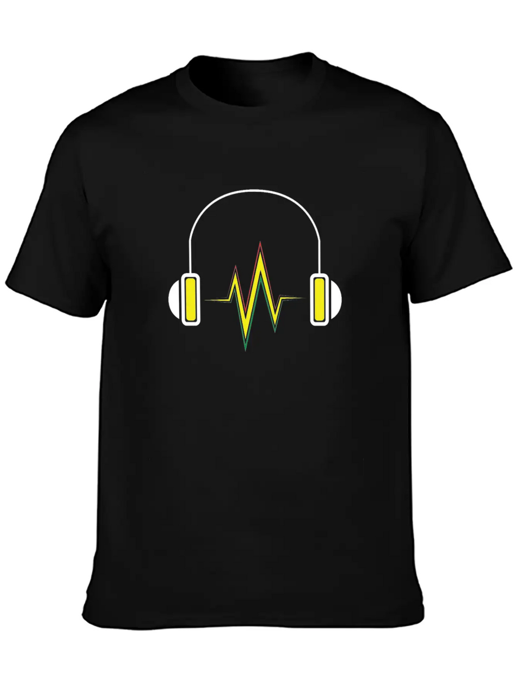 Sound Wave Headphones Stylish Everyday T-Shirt – Unisex Basic Cotton Tee