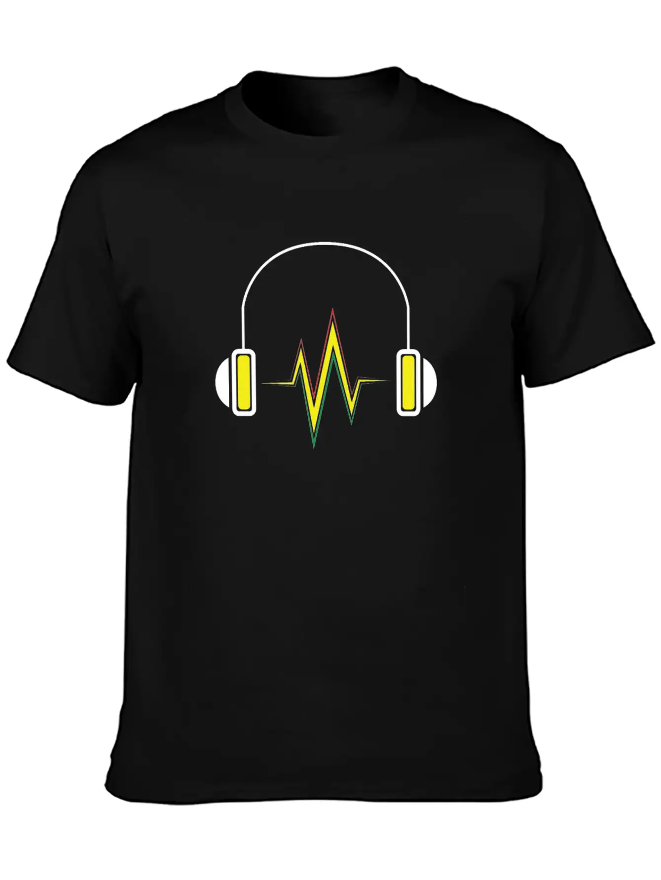 Sound Wave Headphones Stylish Everyday T-Shirt – Unisex Basic Cotton Tee