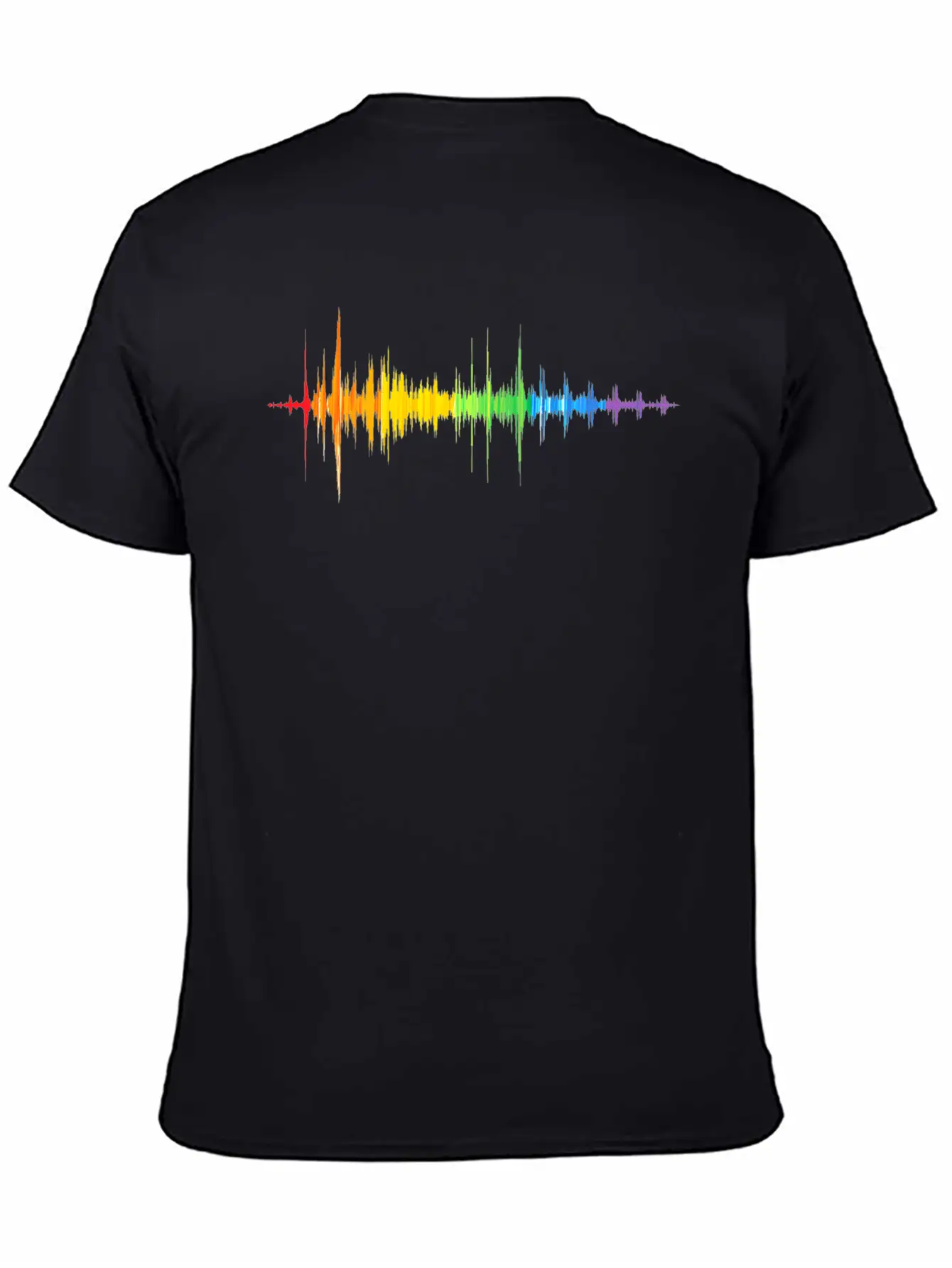 Soundwave Rainbow Colorpectrum Music Lover Stylish Everyday T-Shirt – Unisex Basic Cotton Tee