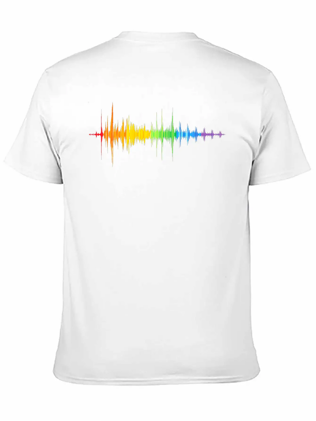 Soundwave Rainbow Colorpectrum Music Lover Stylish Everyday T-Shirt – Unisex Basic Cotton Tee