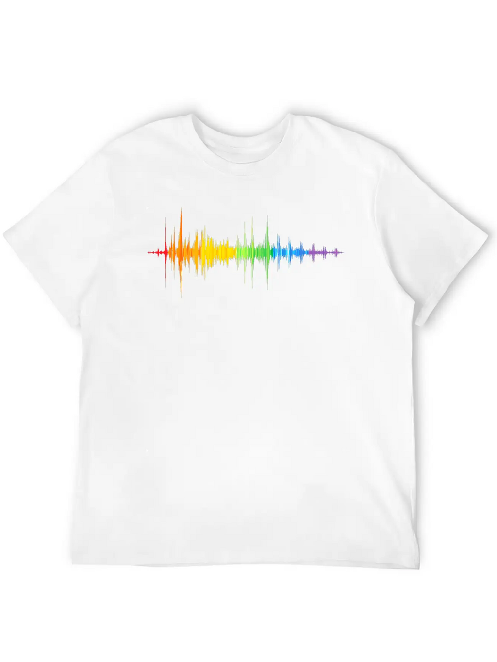 Soundwave Rainbow Colorpectrum Music Lover Stylish Everyday T-Shirt – Unisex Basic Cotton Tee