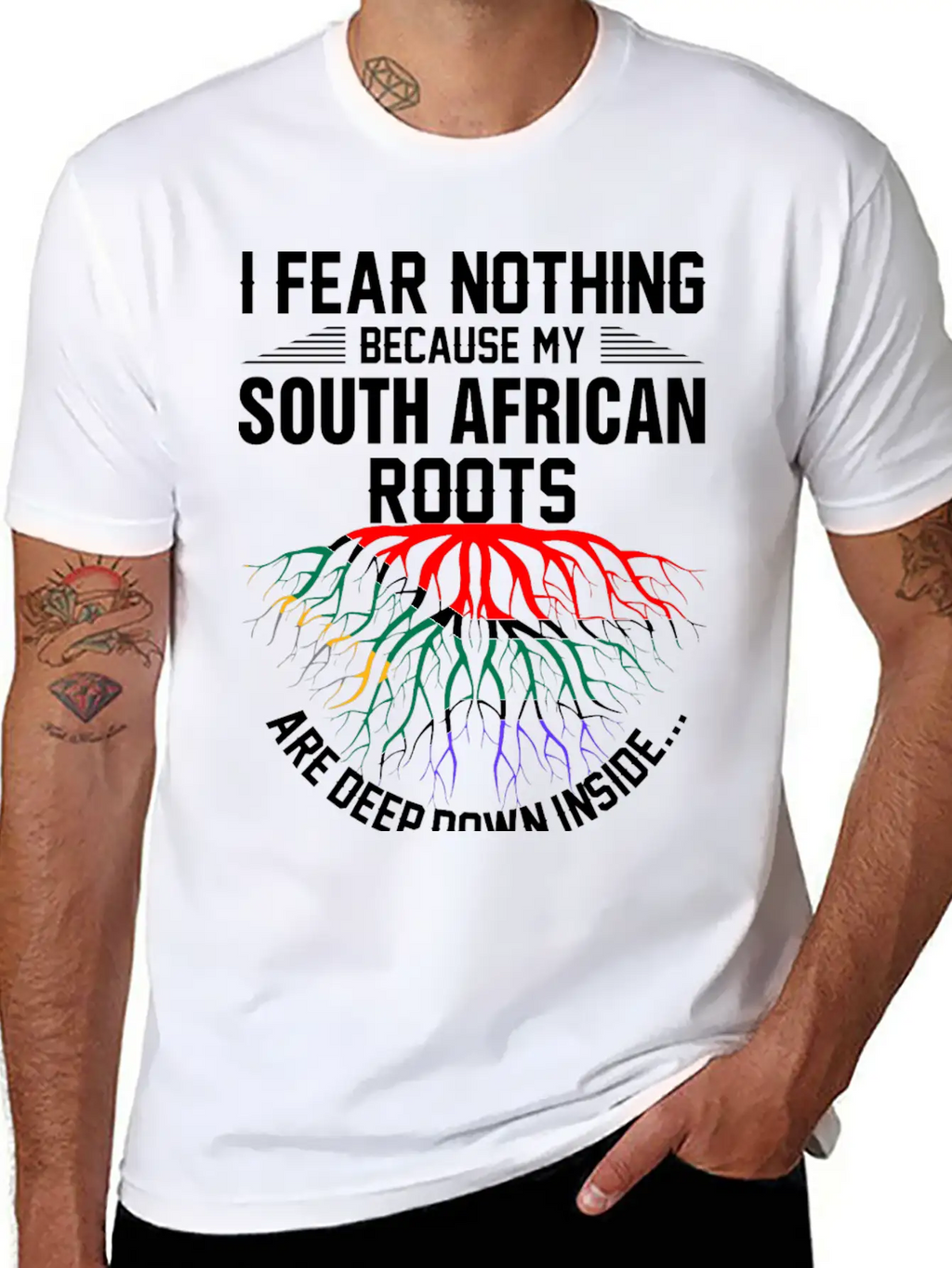 South African Roots Are Deep Down Inside Essential Cotton Tee For Daily Outfits – Unisex Style