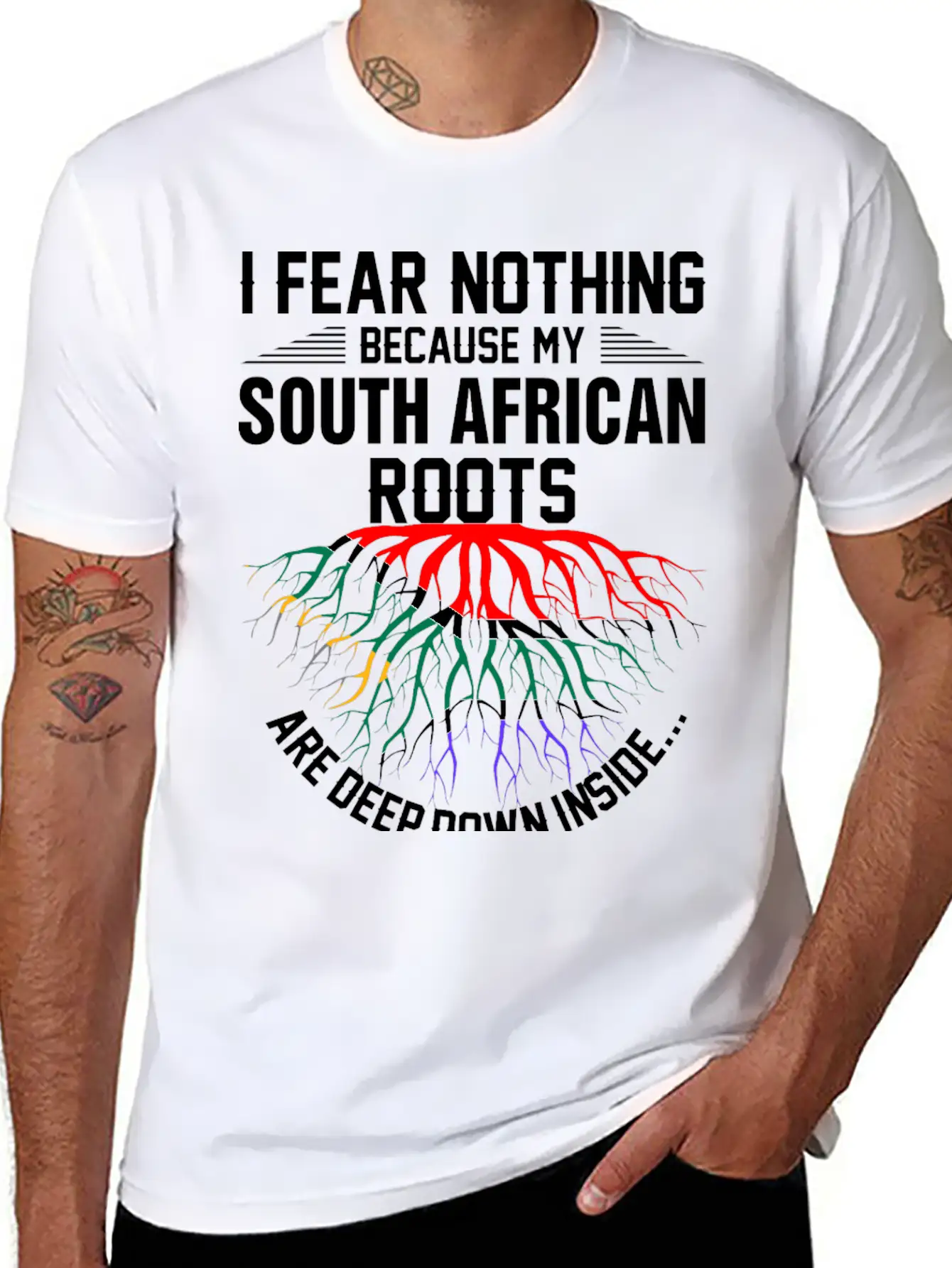South African Roots Are Deep Down Inside Essential Cotton Tee For Daily Outfits – Unisex Style
