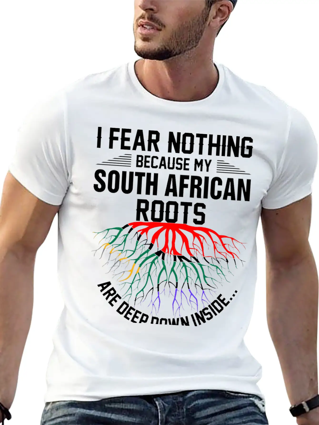 South African Roots Are Deep Down Inside Essential Cotton Tee For Daily Outfits – Unisex Style