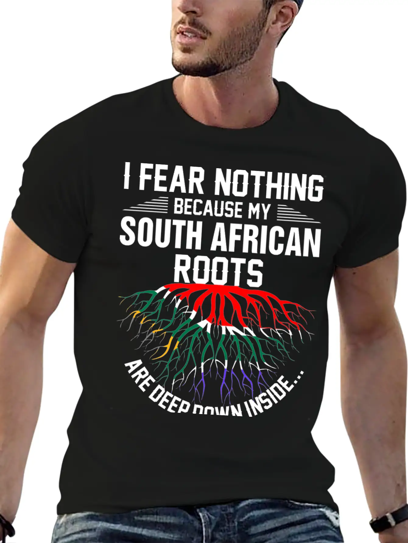 South African Roots Are Deep Down Inside Essential Cotton Tee For Daily Outfits – Unisex Style