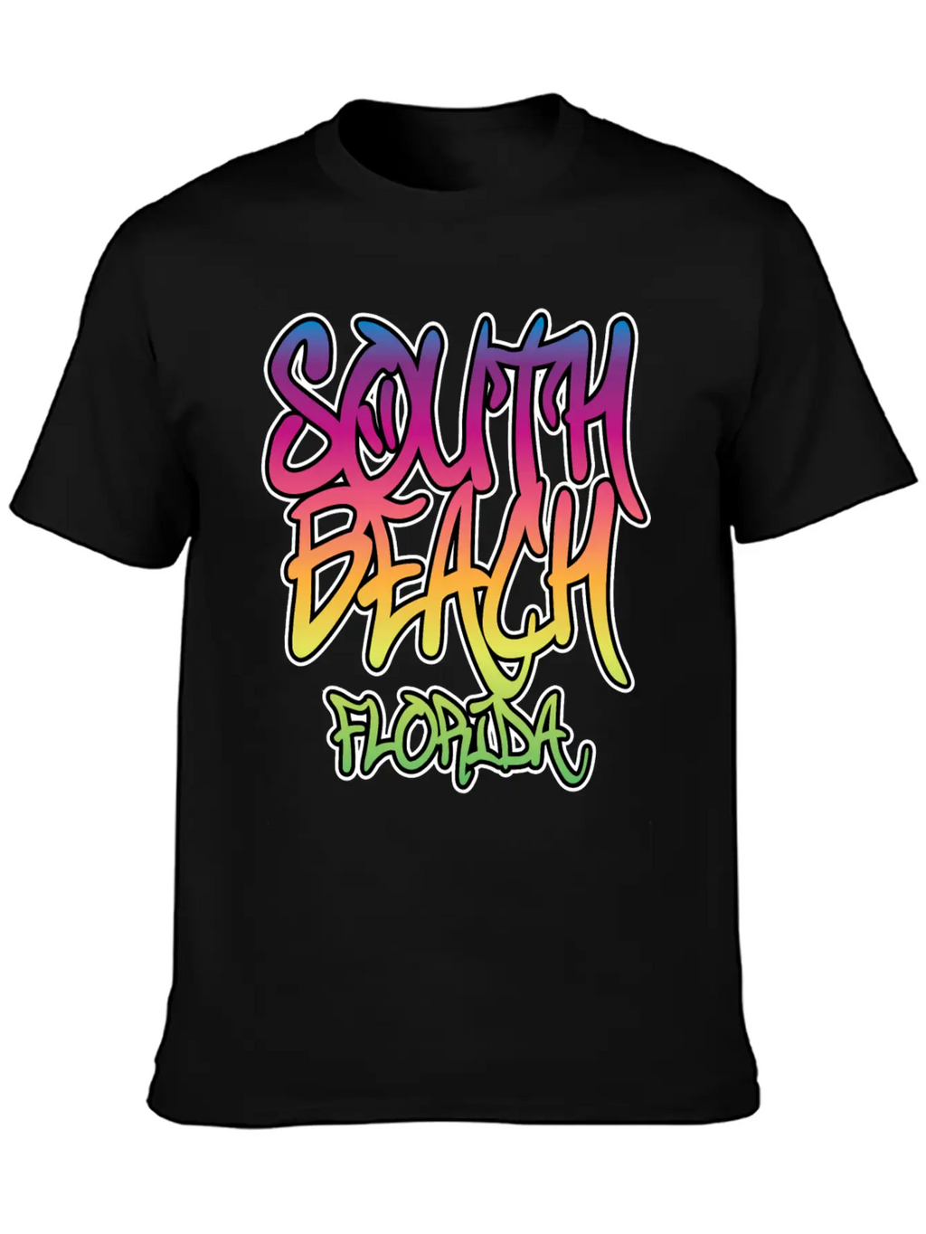 South Beach Graffiti B Unisex Casual T-Shirt – Clean Design For Daily Comfort