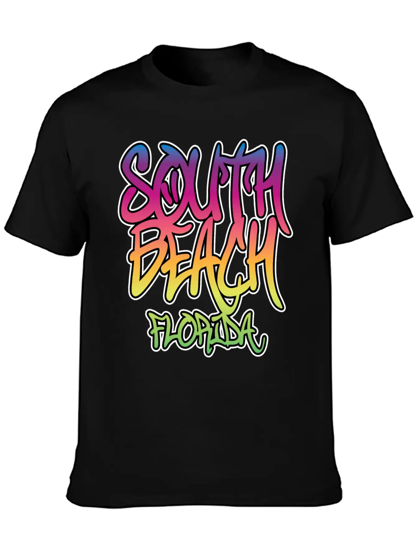 South Beach Graffiti B Unisex Casual T-Shirt – Clean Design For Daily Comfort