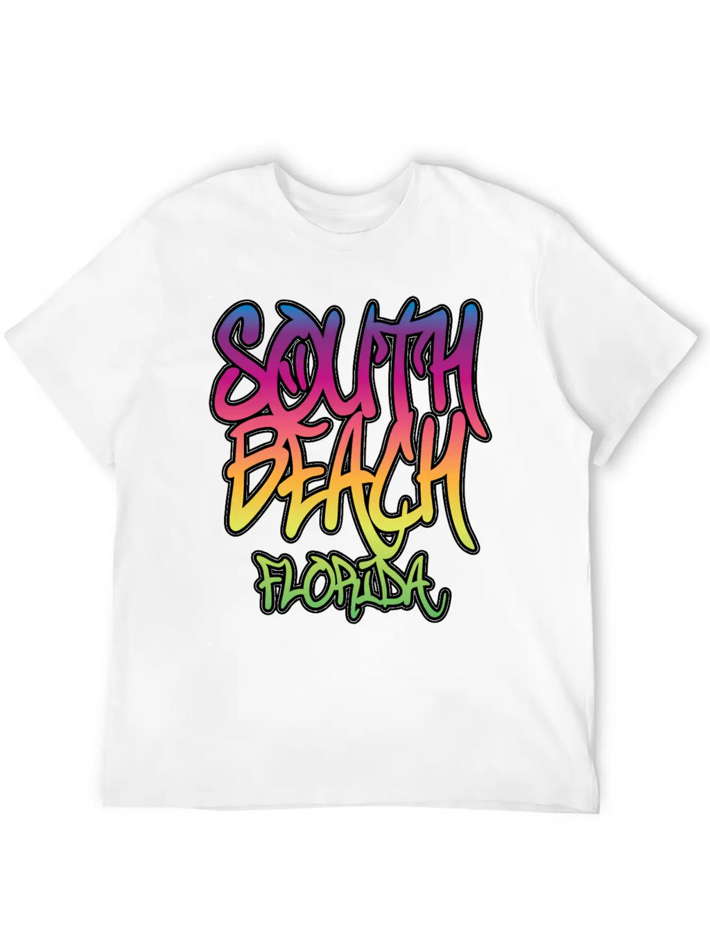 South Beach Graffiti B Unisex Casual T-Shirt – Clean Design For Daily Comfort