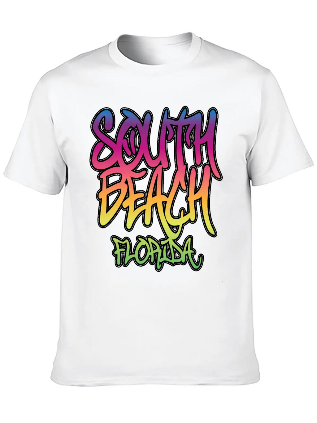 South Beach Graffiti B Unisex Casual T-Shirt – Clean Design For Daily Comfort