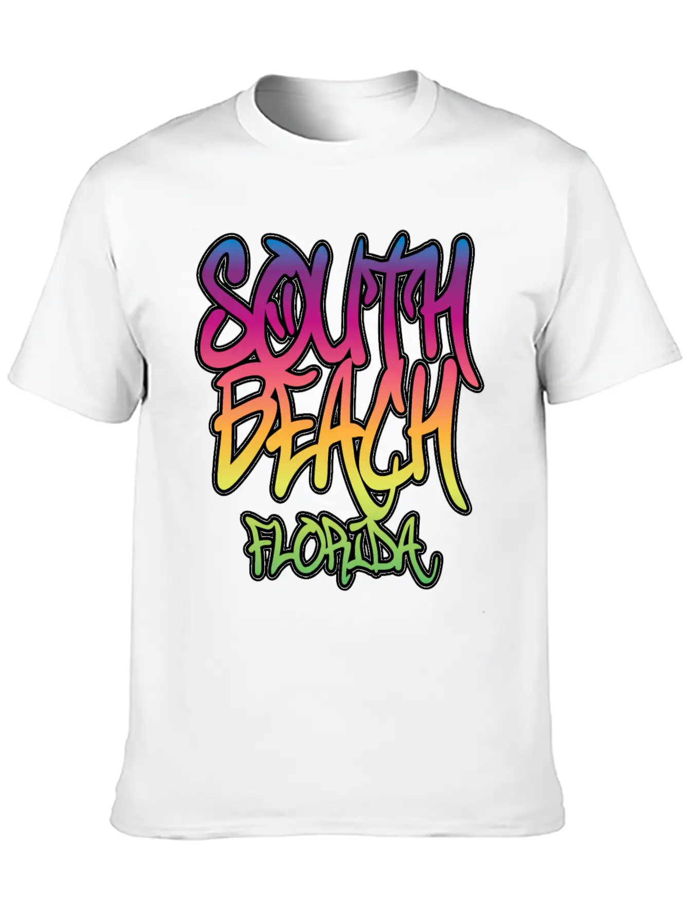 South Beach Graffiti B Unisex Casual T-Shirt – Clean Design For Daily Comfort