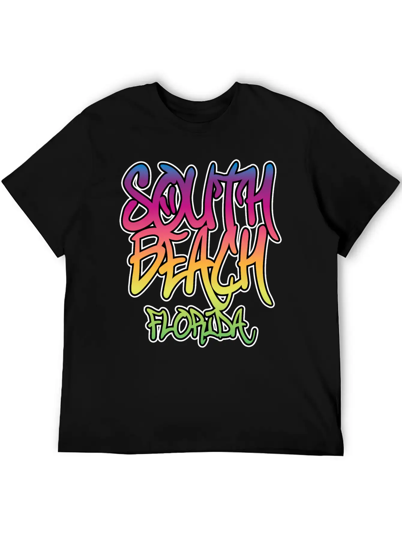 South Beach Graffiti B Unisex Casual T-Shirt – Clean Design For Daily Comfort