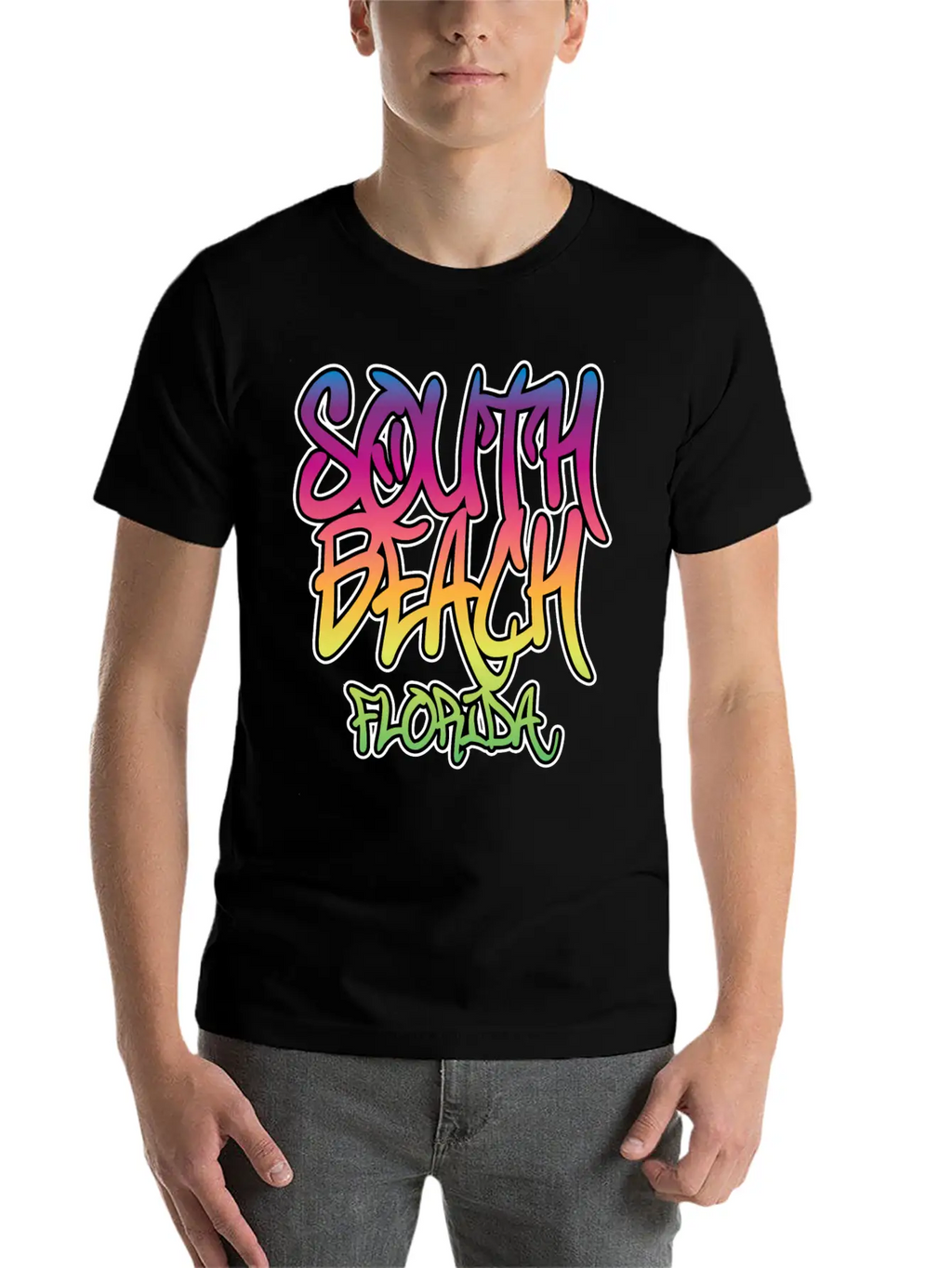 South Beach Graffiti B Unisex Casual T-Shirt – Clean Design For Daily Comfort