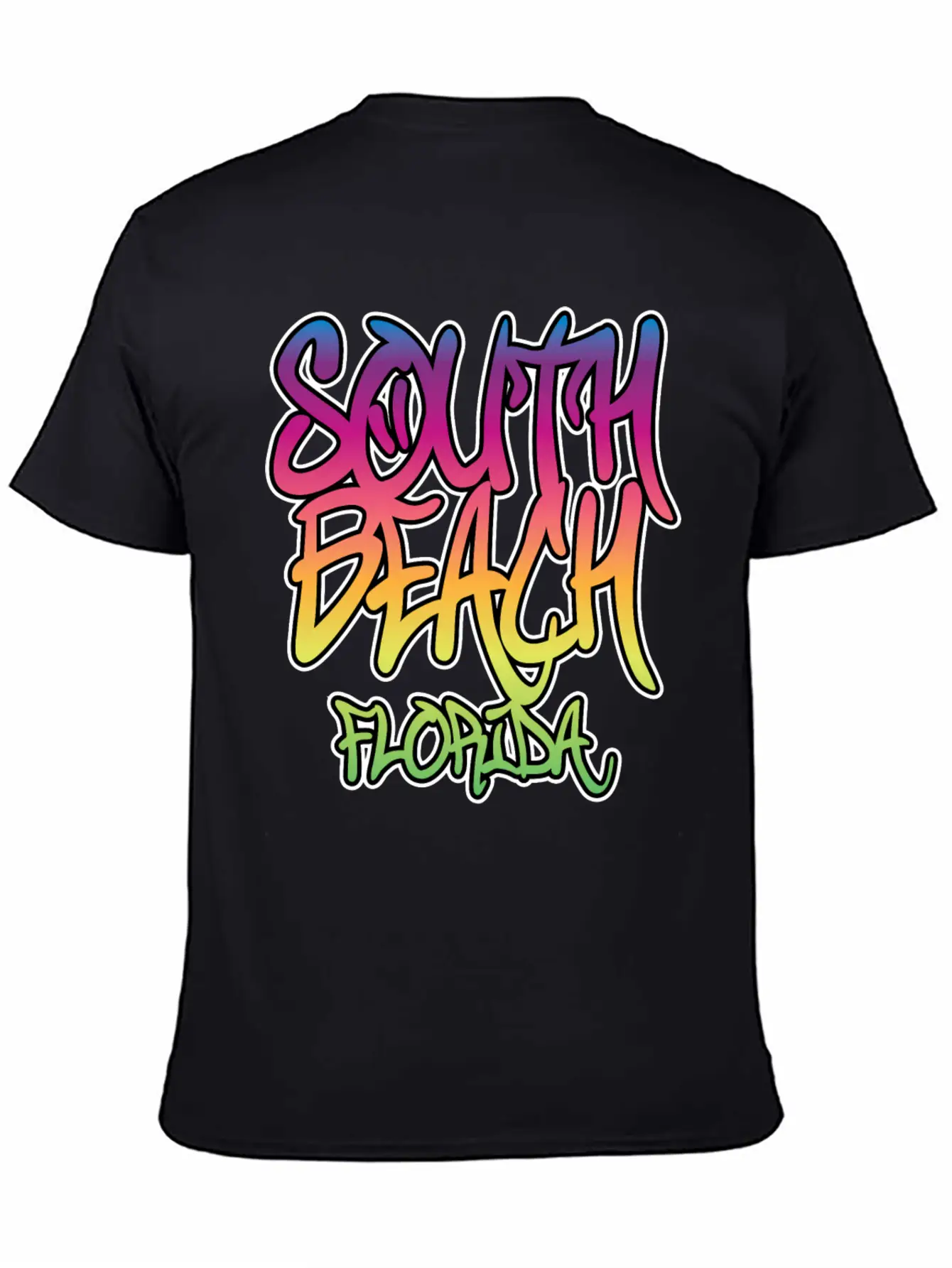 South Beach Graffiti B Unisex Casual T-Shirt – Clean Design For Daily Comfort