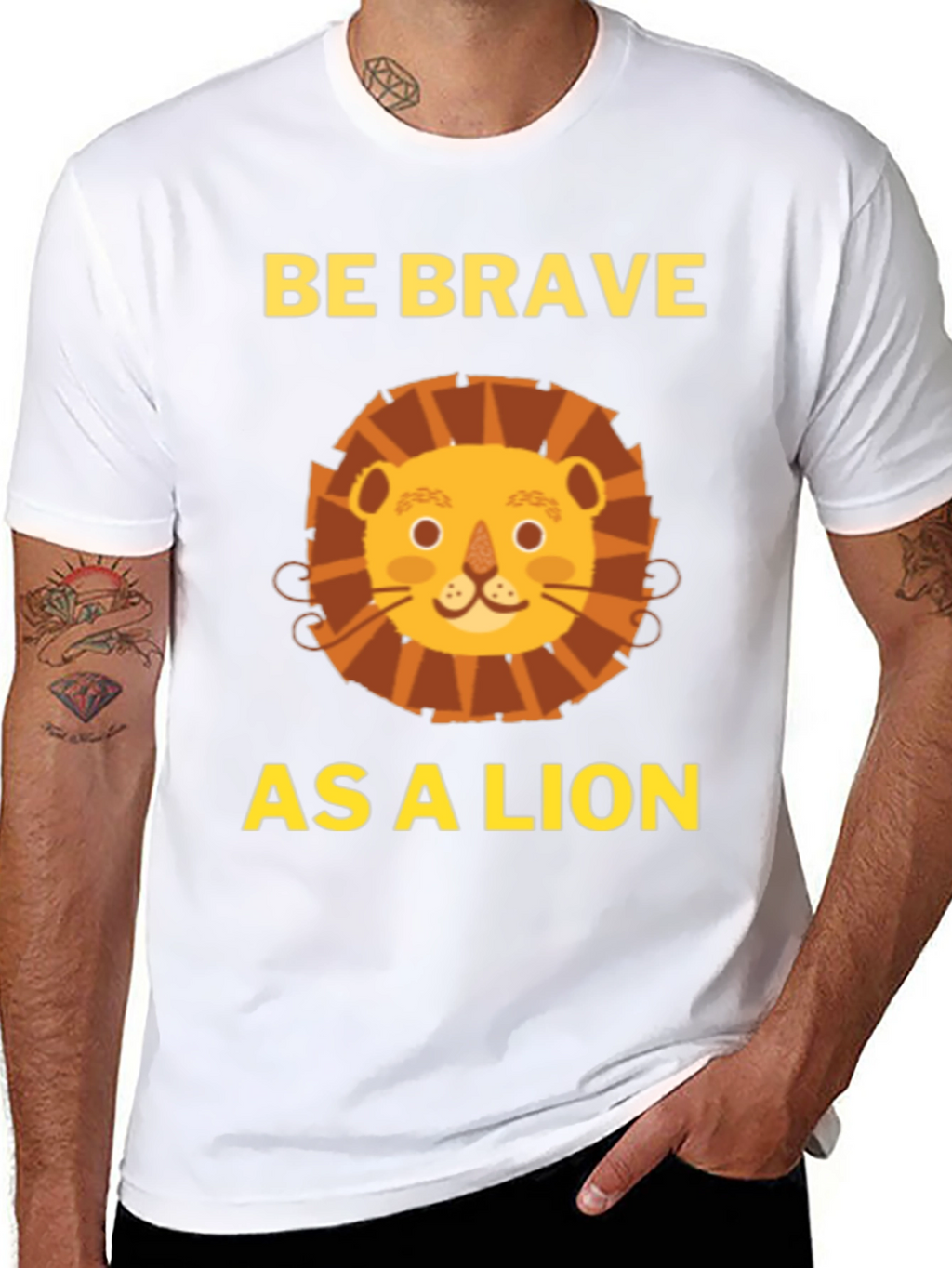Be Brave As A Lion T-Shirt - Menswear