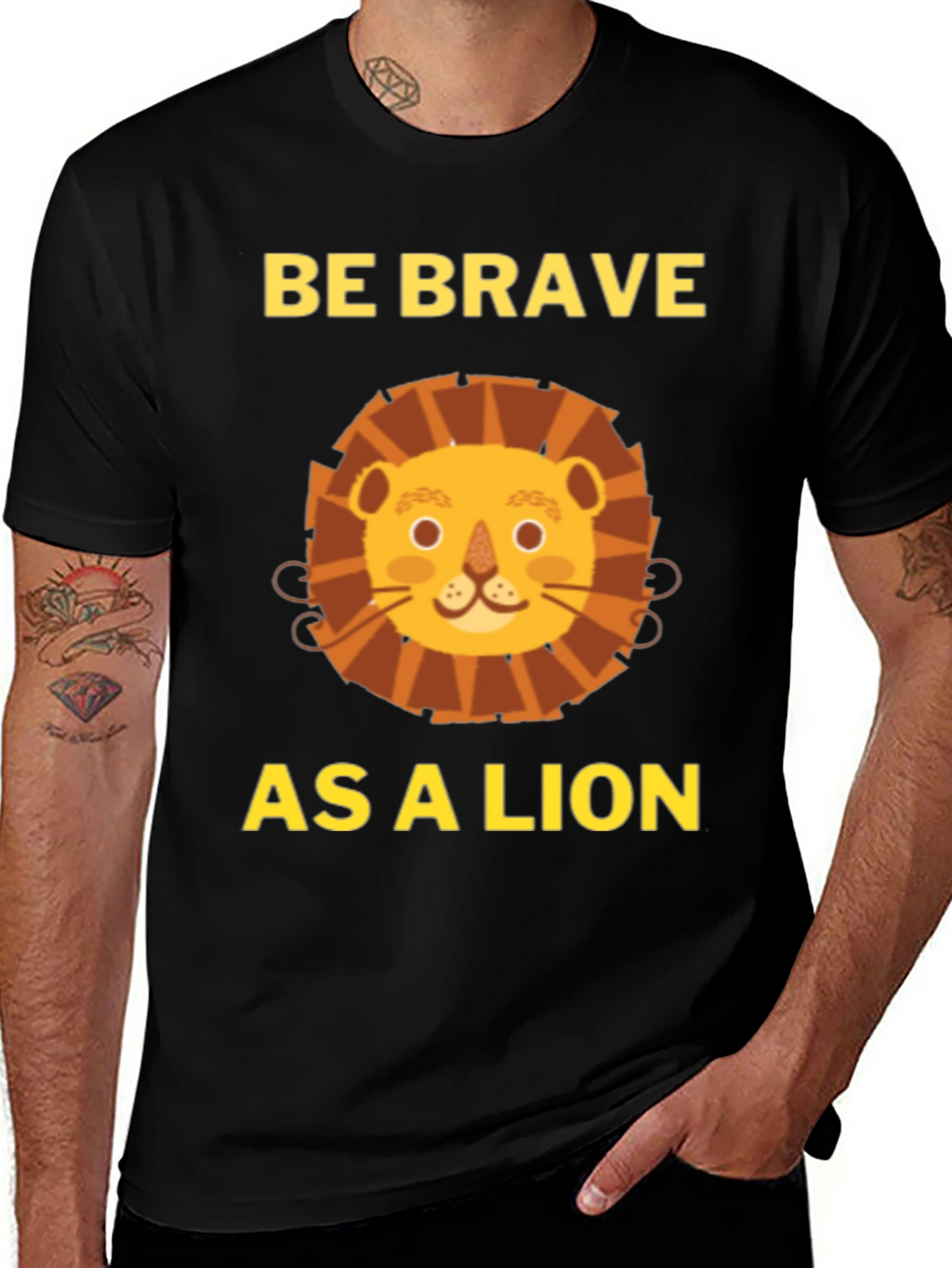Be Brave As A Lion T-Shirt - Menswear