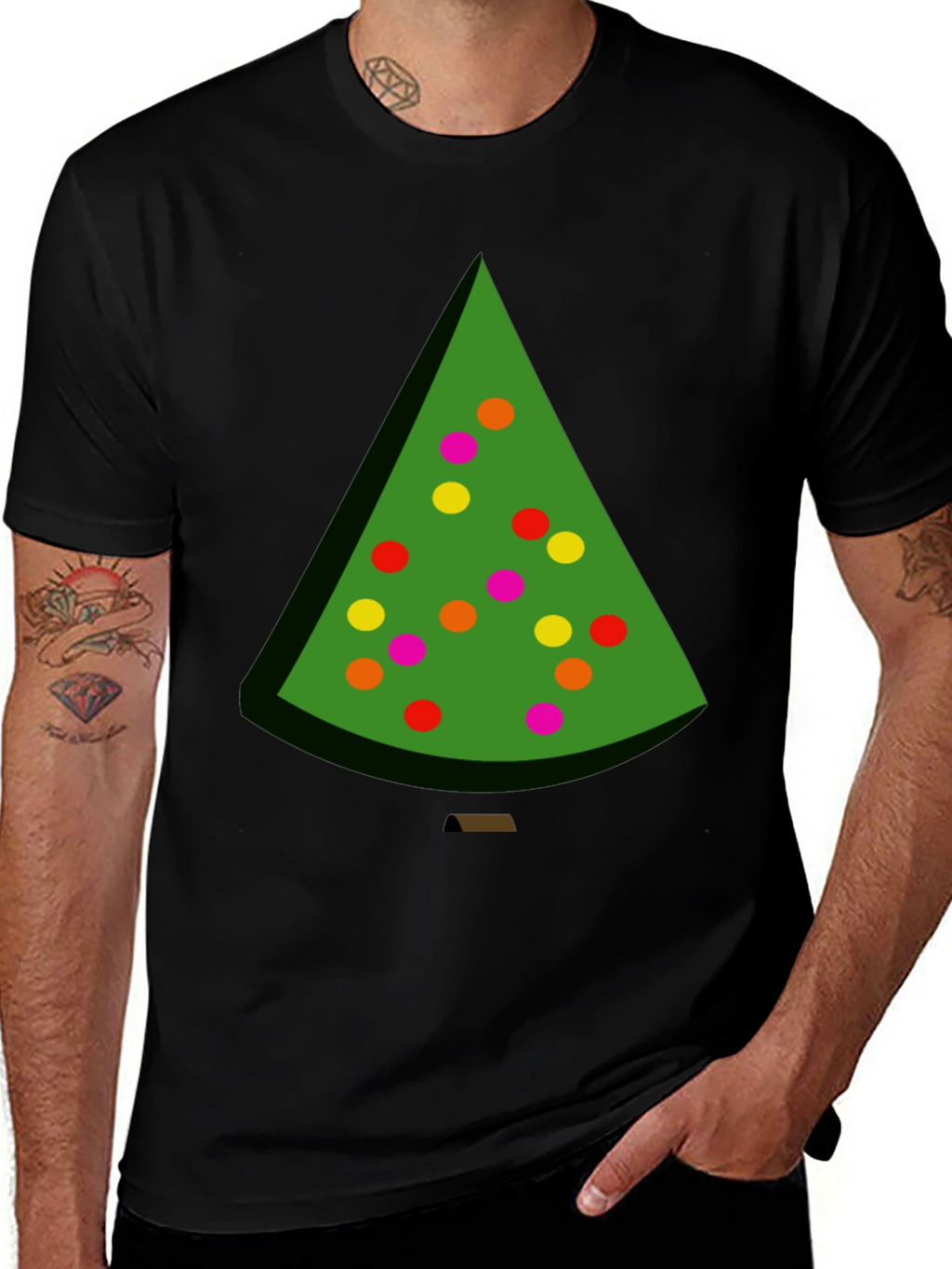 Festive Christmas Tree Graphic Tee - Holiday Style