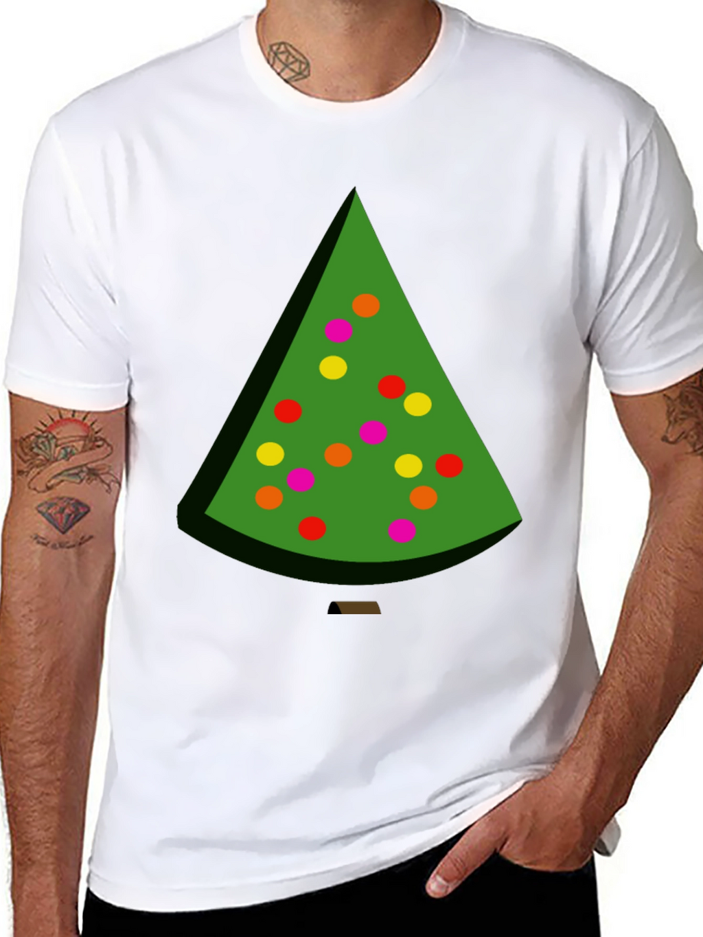 Festive Christmas Tree Graphic Tee - Holiday Style