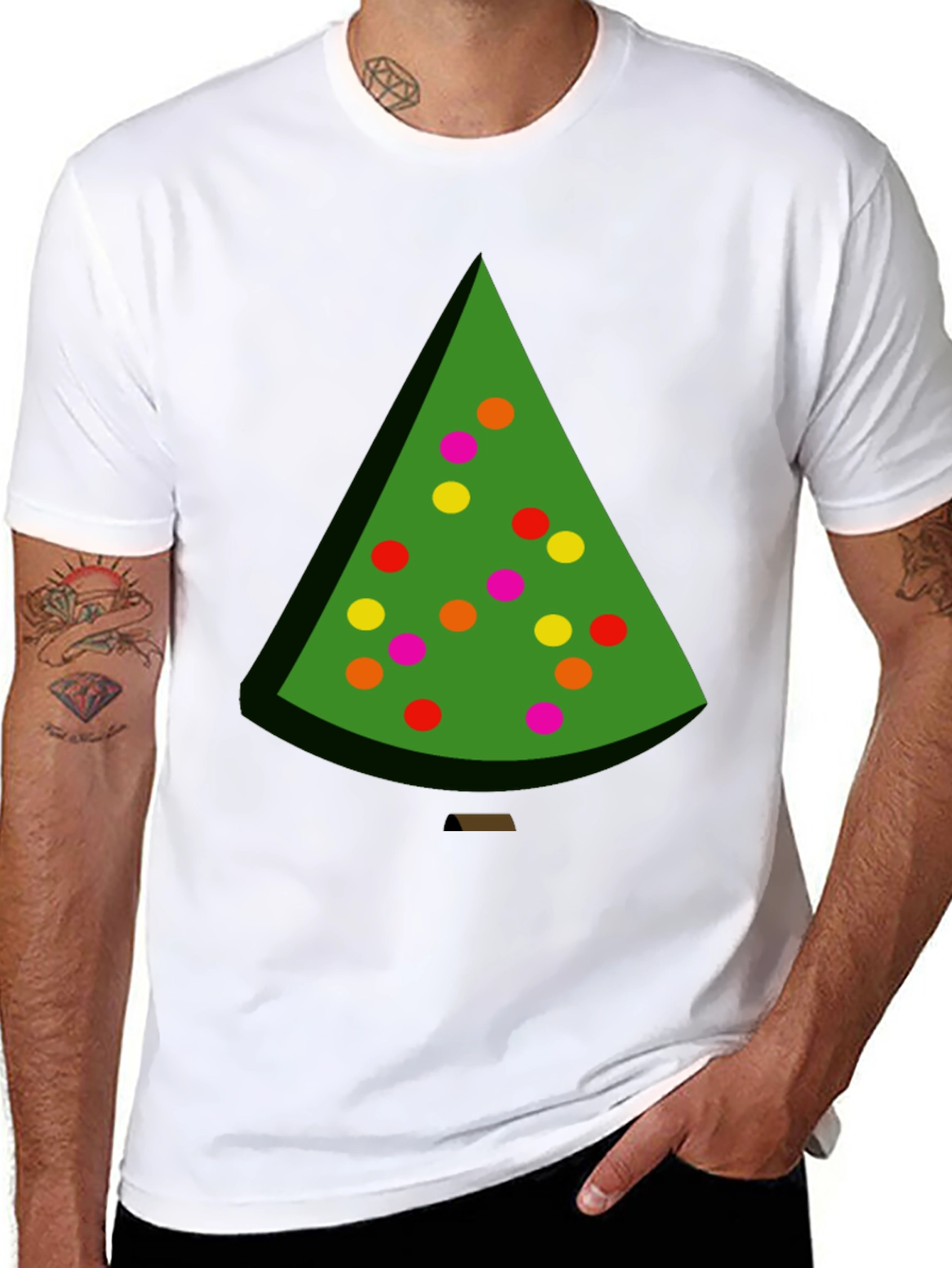 Festive Christmas Tree Graphic Tee - Holiday Style
