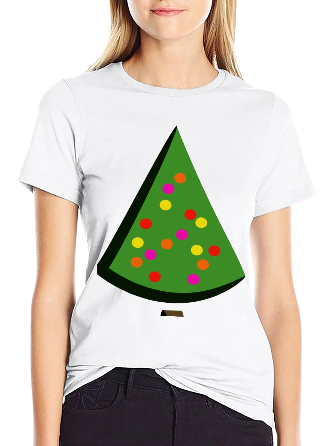 Festive Christmas Tree Graphic Tee - Holiday Style