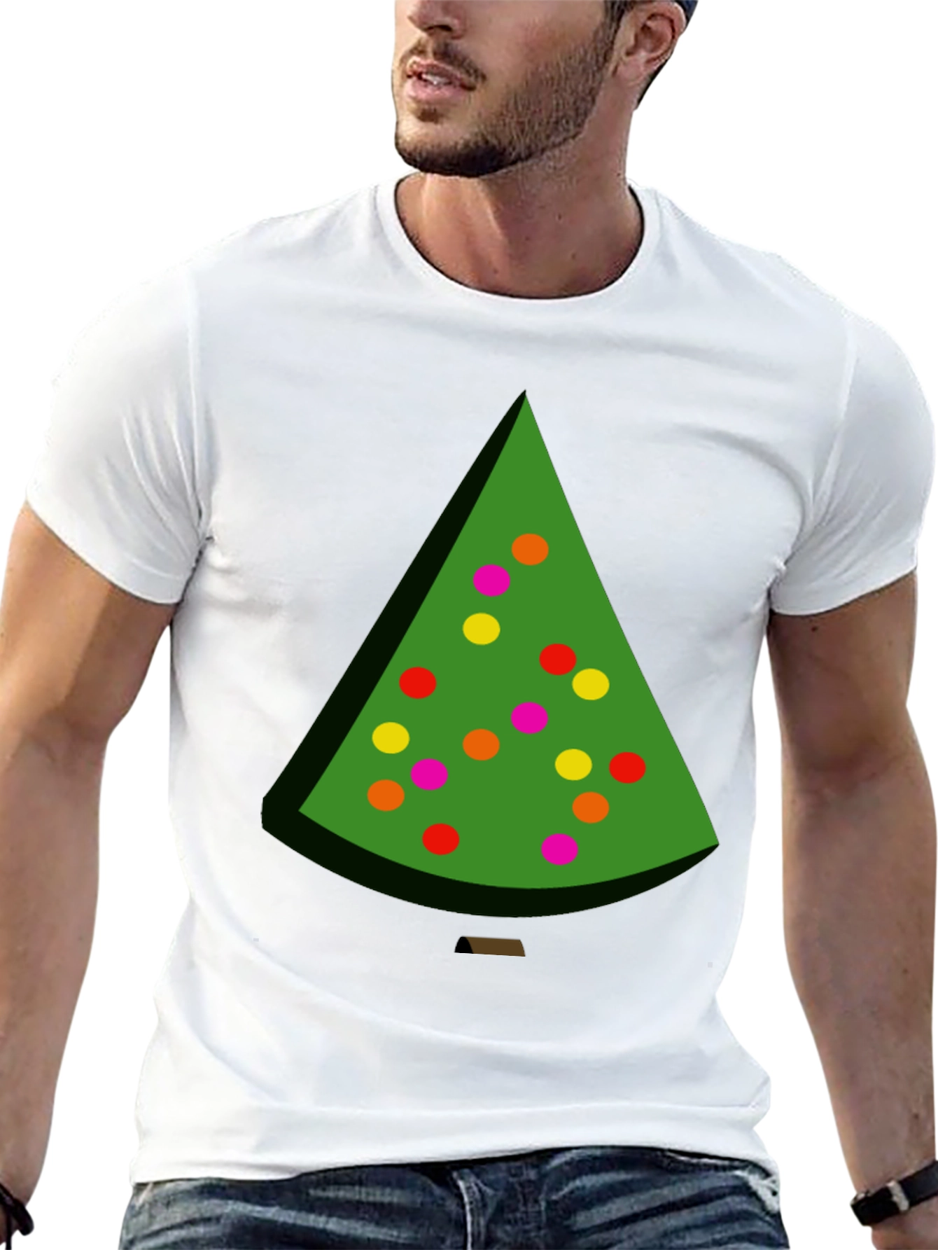 Festive Christmas Tree Graphic Tee - Holiday Style