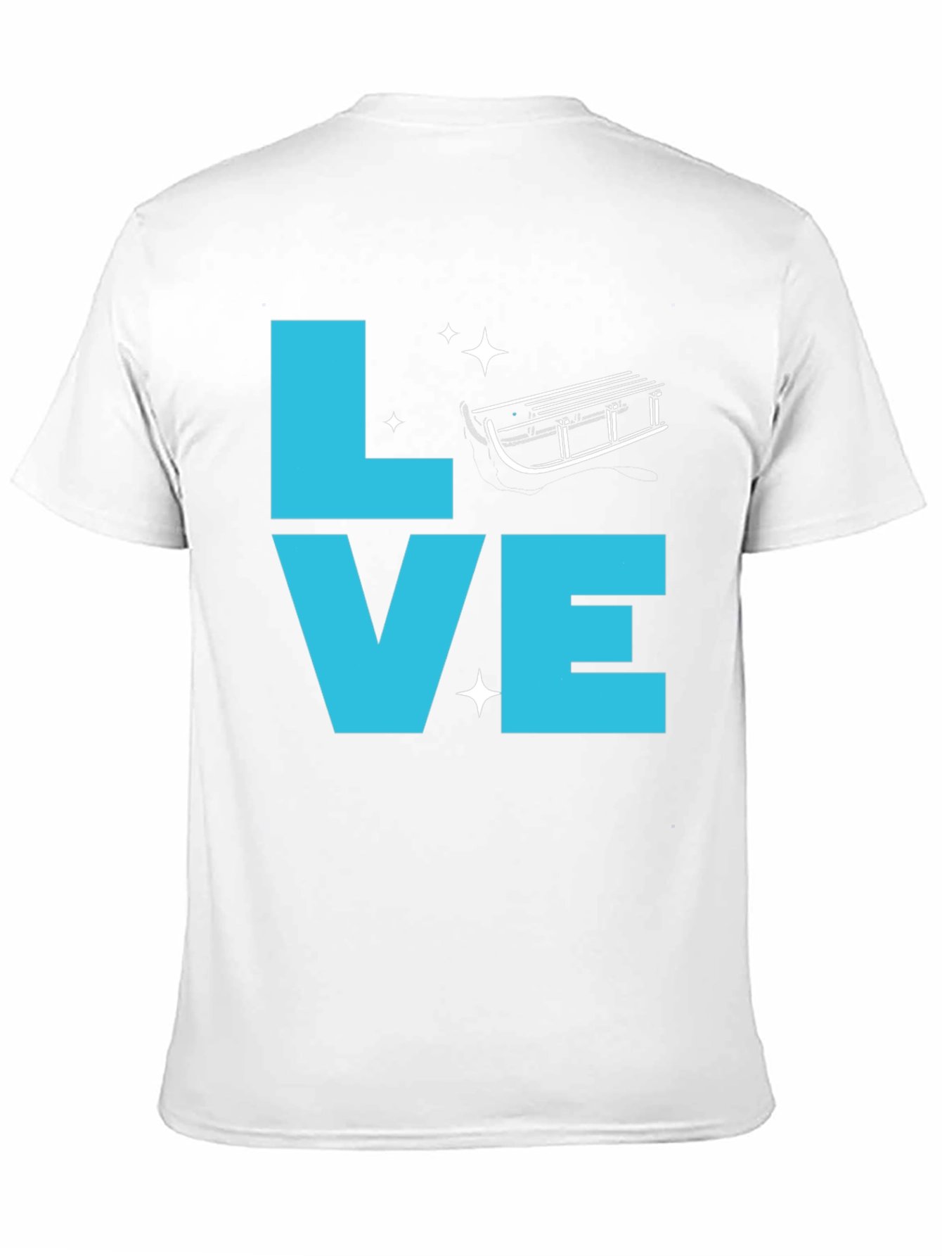 Love Sledding Graphic Tee - Black Crewneck T-Shirt