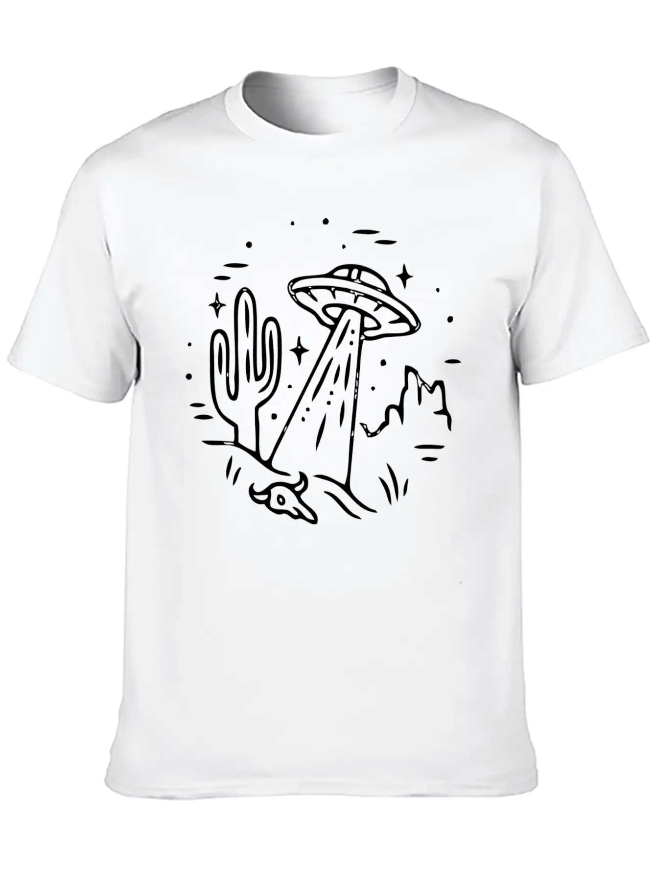 Space Alien Astronaut Ufo Galaxy Stylish Everyday T-Shirt – Unisex Basic Cotton Tee