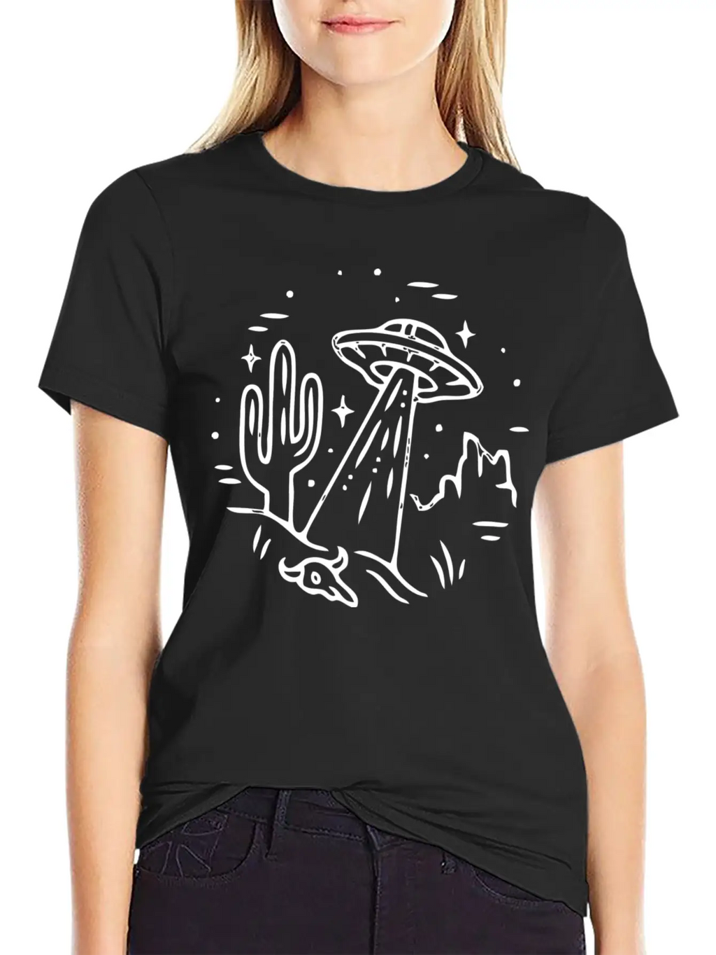 Space Alien Astronaut Ufo Galaxy Stylish Everyday T-Shirt – Unisex Basic Cotton Tee