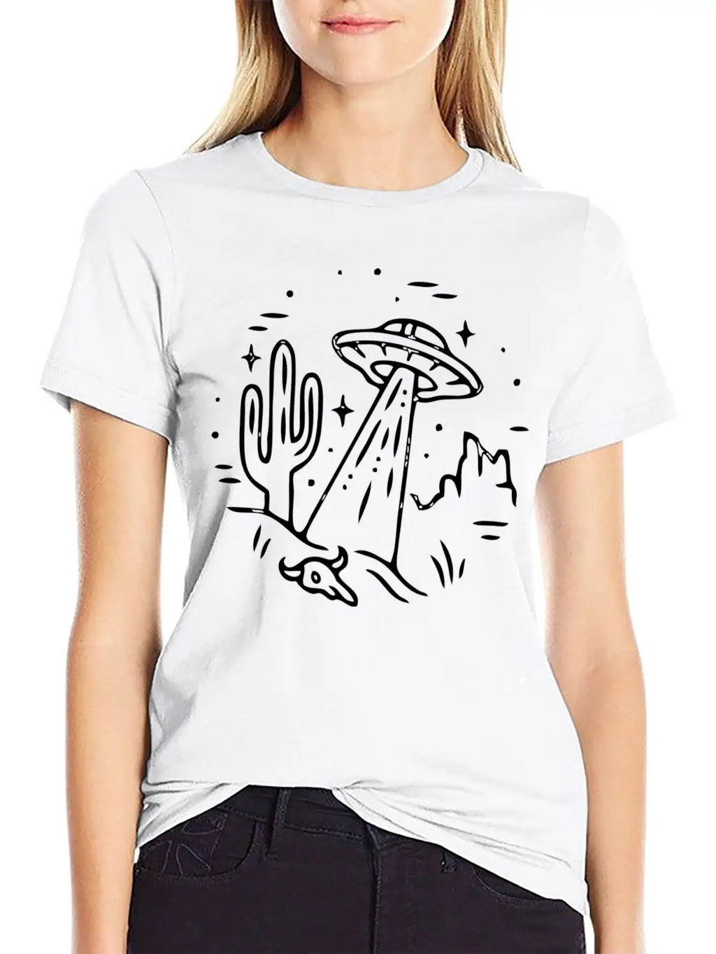 Space Alien Astronaut Ufo Galaxy Stylish Everyday T-Shirt – Unisex Basic Cotton Tee
