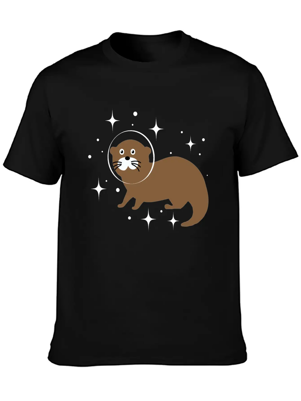 Space Animals Space Otter Kids Gift Idea Unisex Short Sleeve Soft Cotton T-Shirt – Casual Everyday Wear