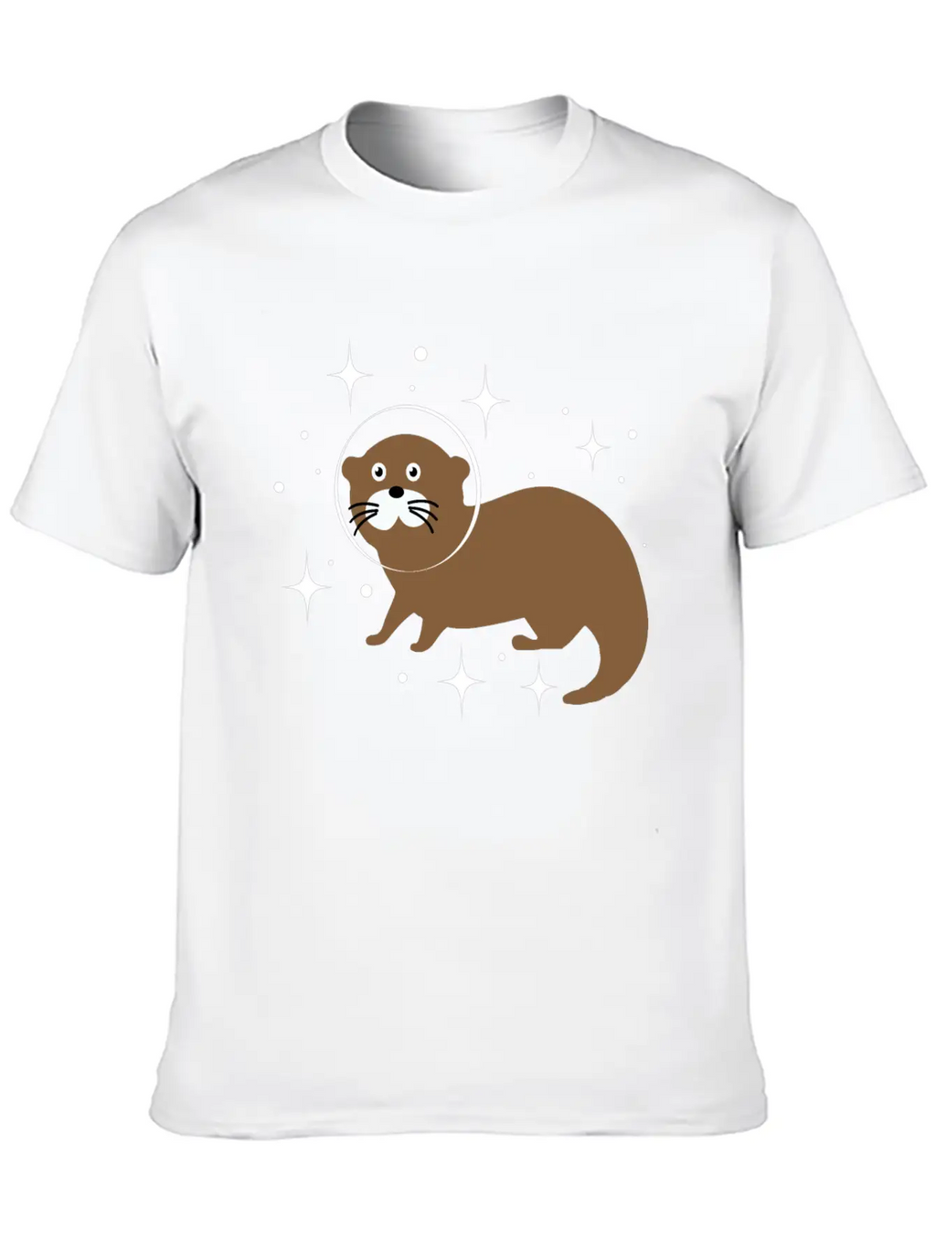 Space Animals Space Otter Kids Gift Idea Unisex Short Sleeve Soft Cotton T-Shirt – Casual Everyday Wear