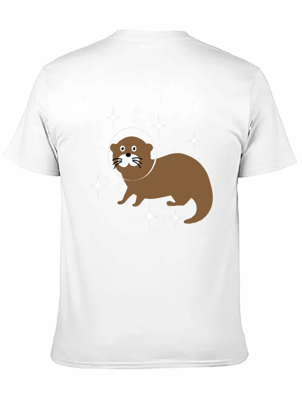 Space Animals Space Otter Kids Gift Idea Unisex Short Sleeve Soft Cotton T-Shirt – Casual Everyday Wear