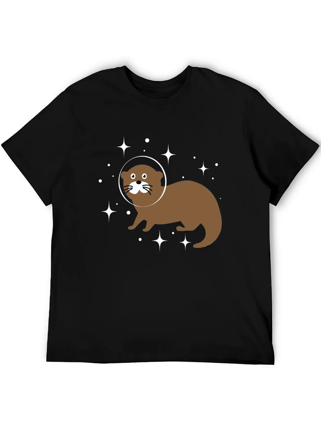 Space Animals Space Otter Kids Gift Idea Unisex Short Sleeve Soft Cotton T-Shirt – Casual Everyday Wear